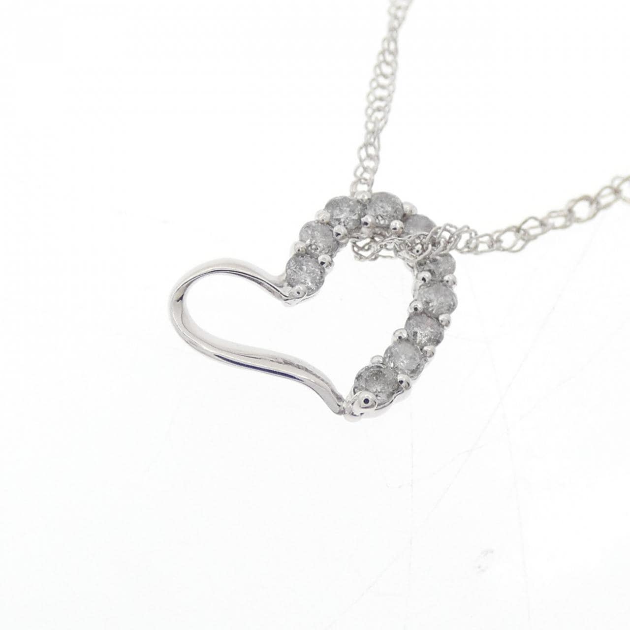 K10WG 心形鑽石項鍊 0.1CT
