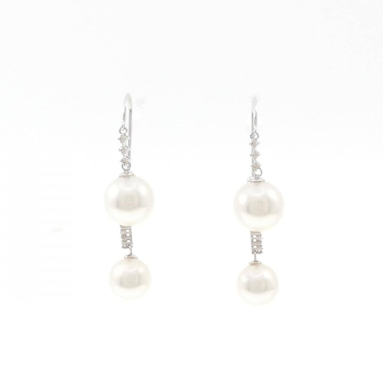 K18WG アコヤパール ピアス