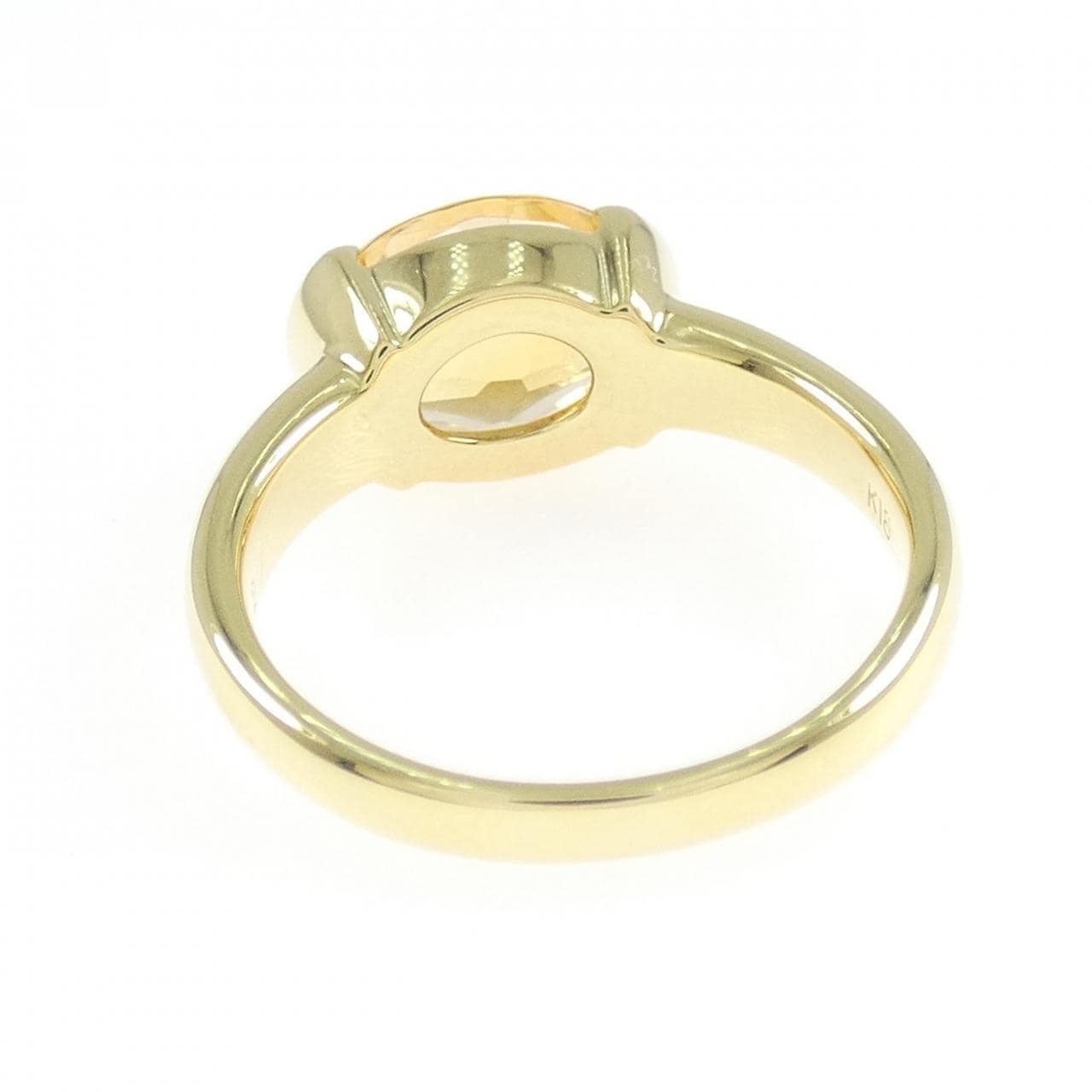K18YG シトリン リング 2.20CT