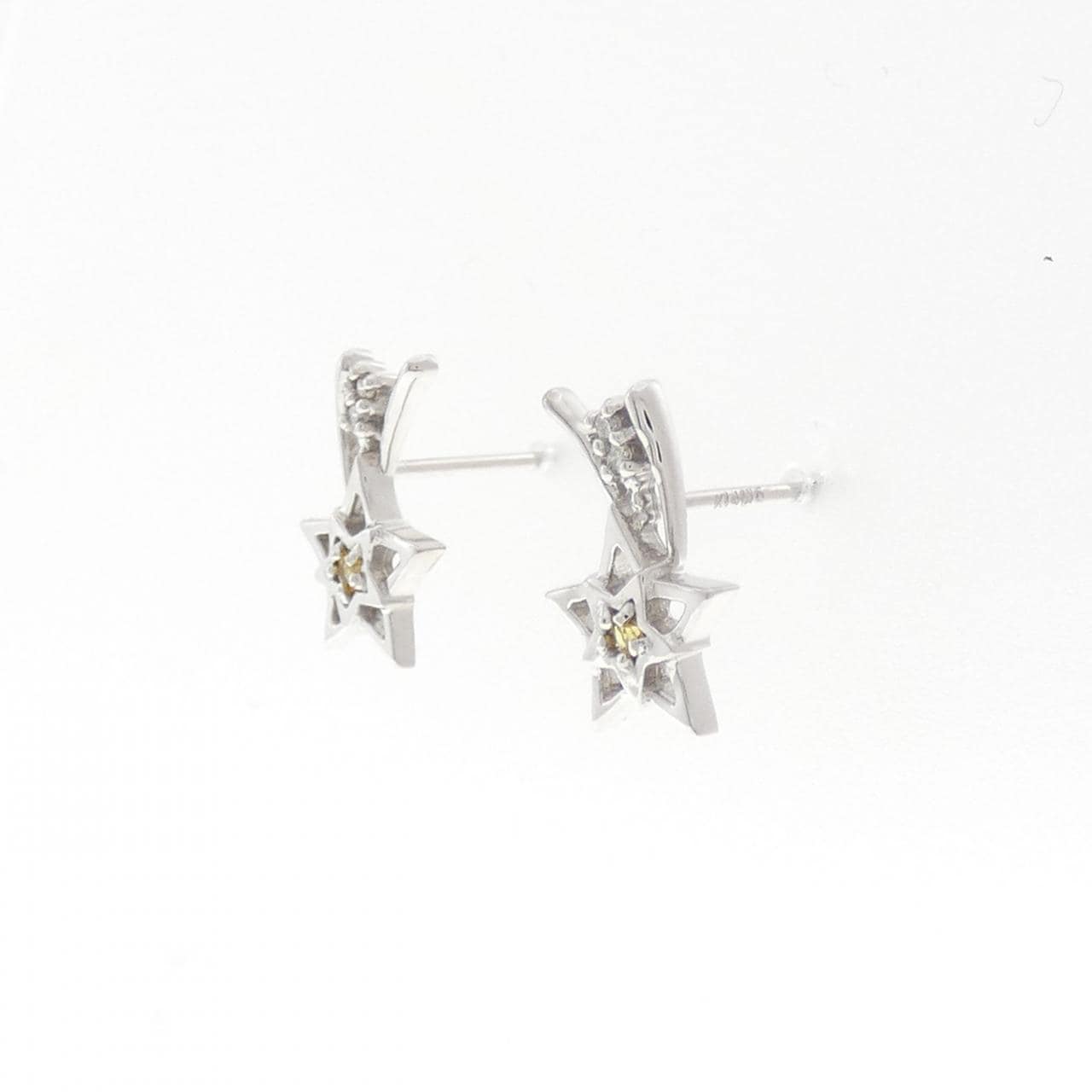 K14WG スター サファイヤ ピアス