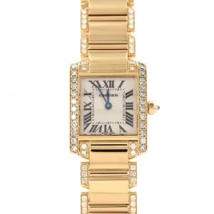 カルティエ タンクフランセーズSM YG/D･ブレスハーフD WE1001RC YG クォーツ