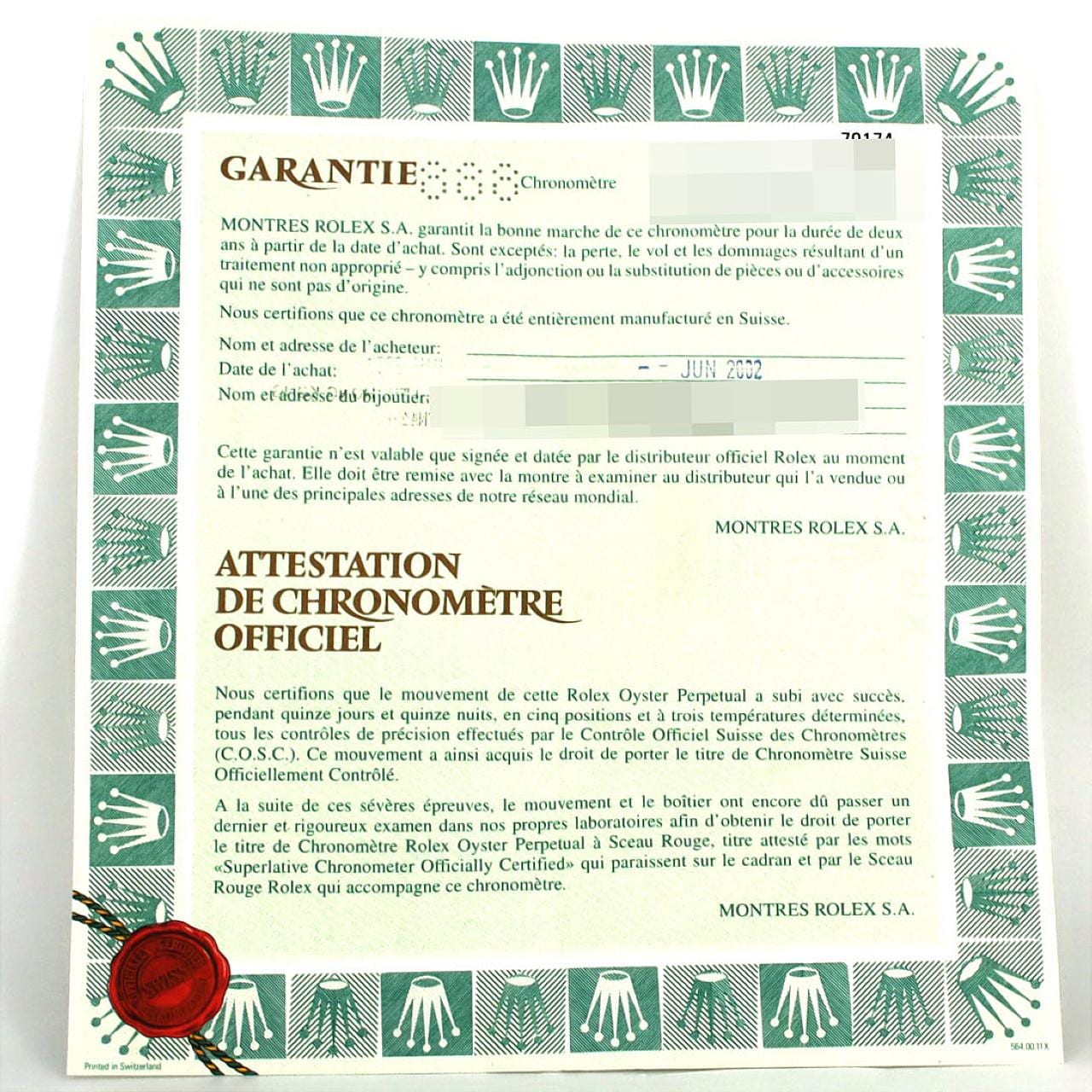 ロレックス デイトジャスト 79174 SSxWG 自動巻 K番