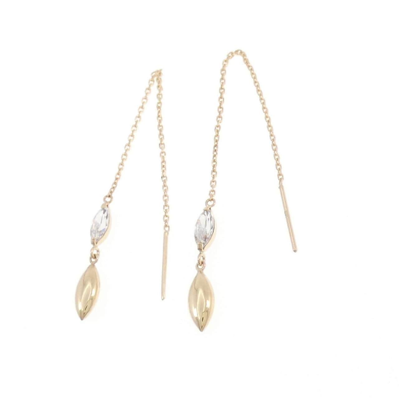 K10YG キュービック ピアス