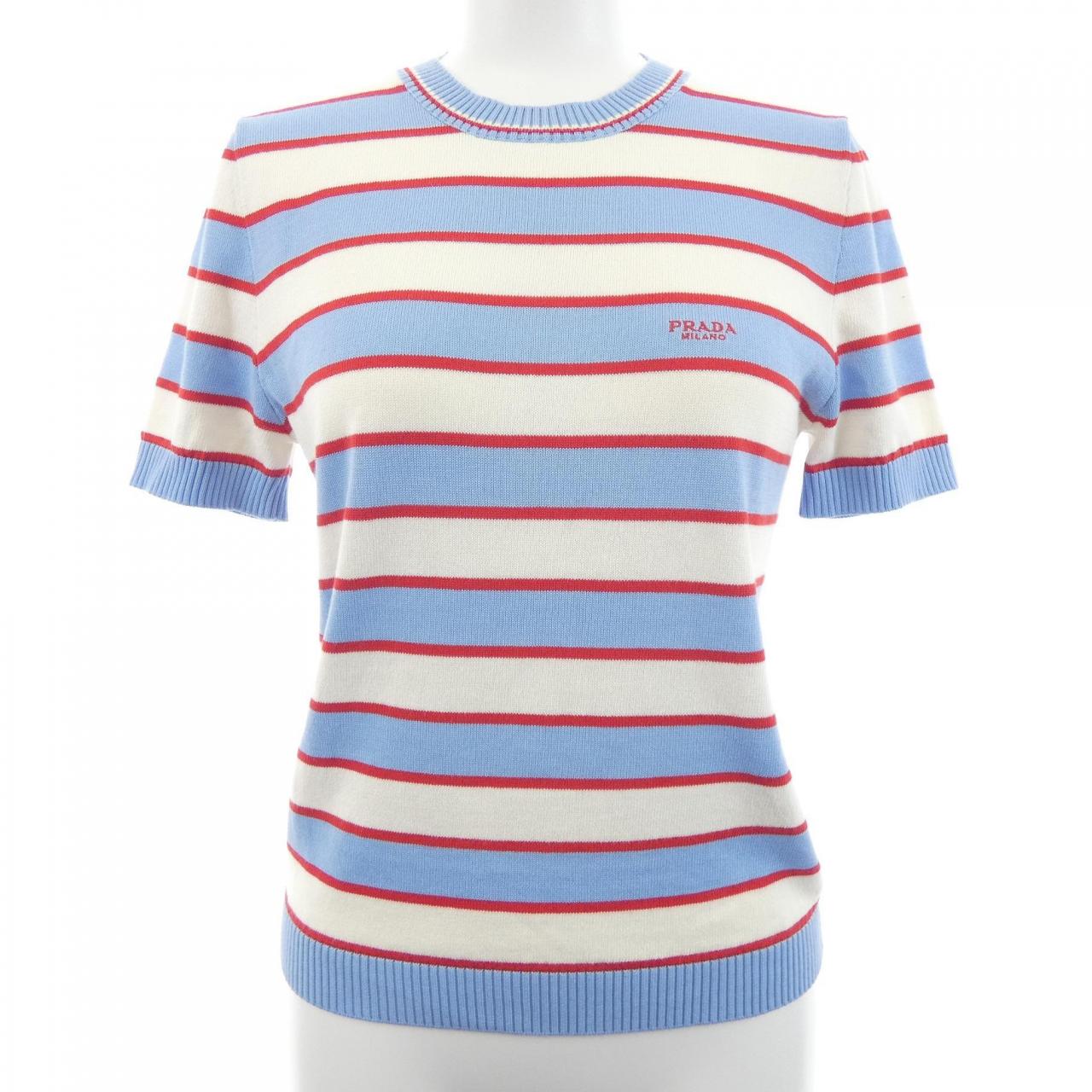 プラダ PRADA ストライプ コットンクルーネックセーター P24S2H SOOO 17KK ニット