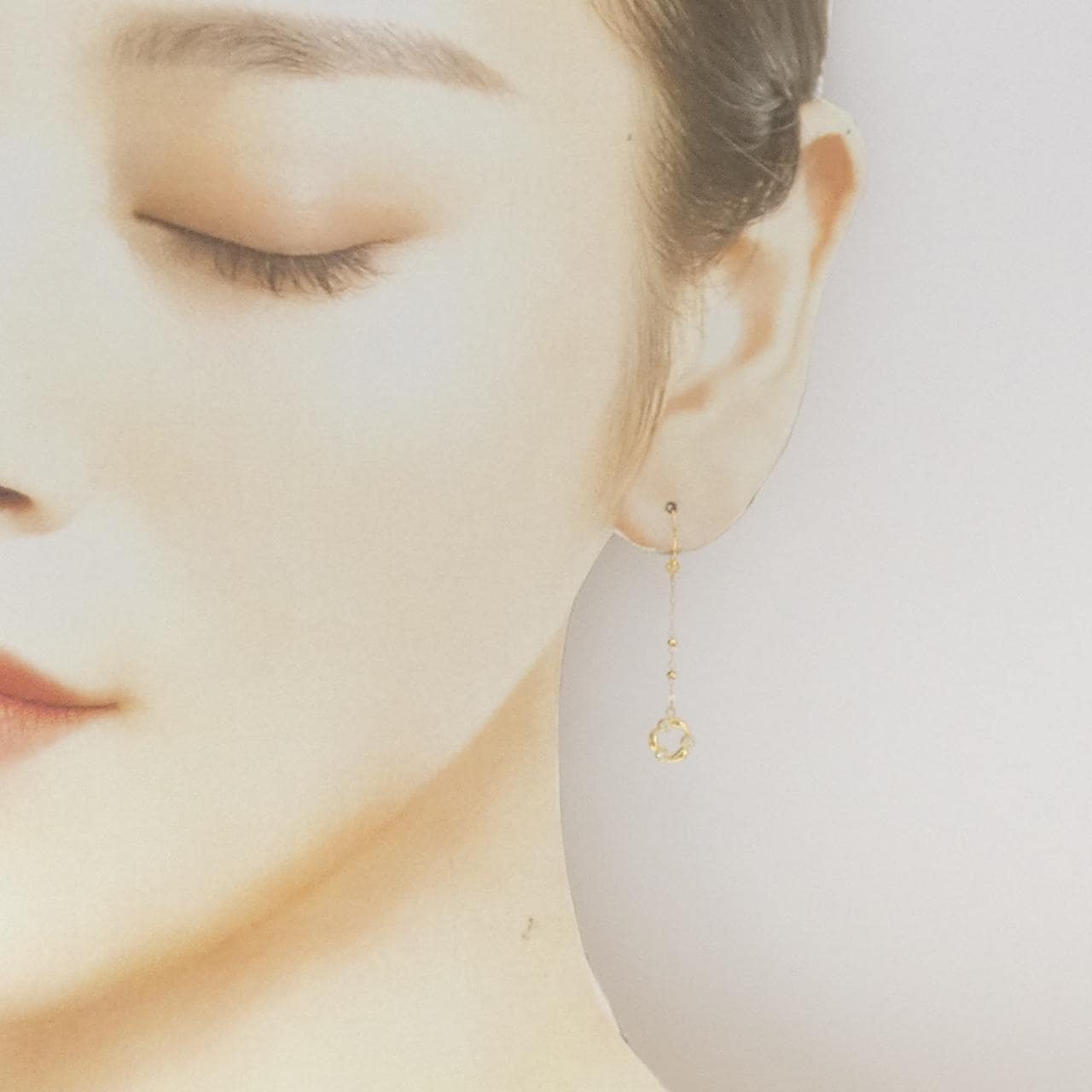 K18YG ダイヤモンド ピアス 0.06CT