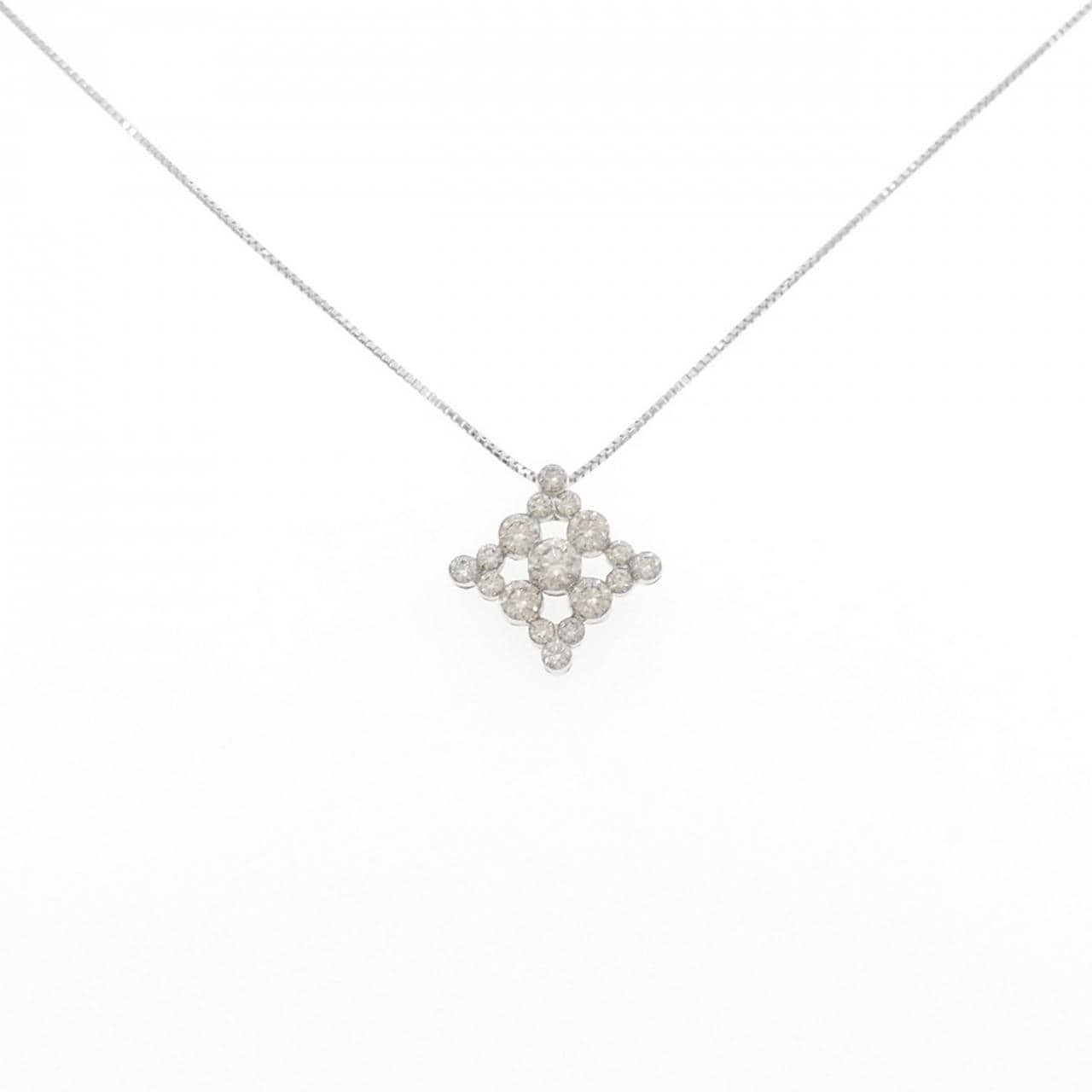 K18WG ダイヤモンド ネックレス 0.82CT