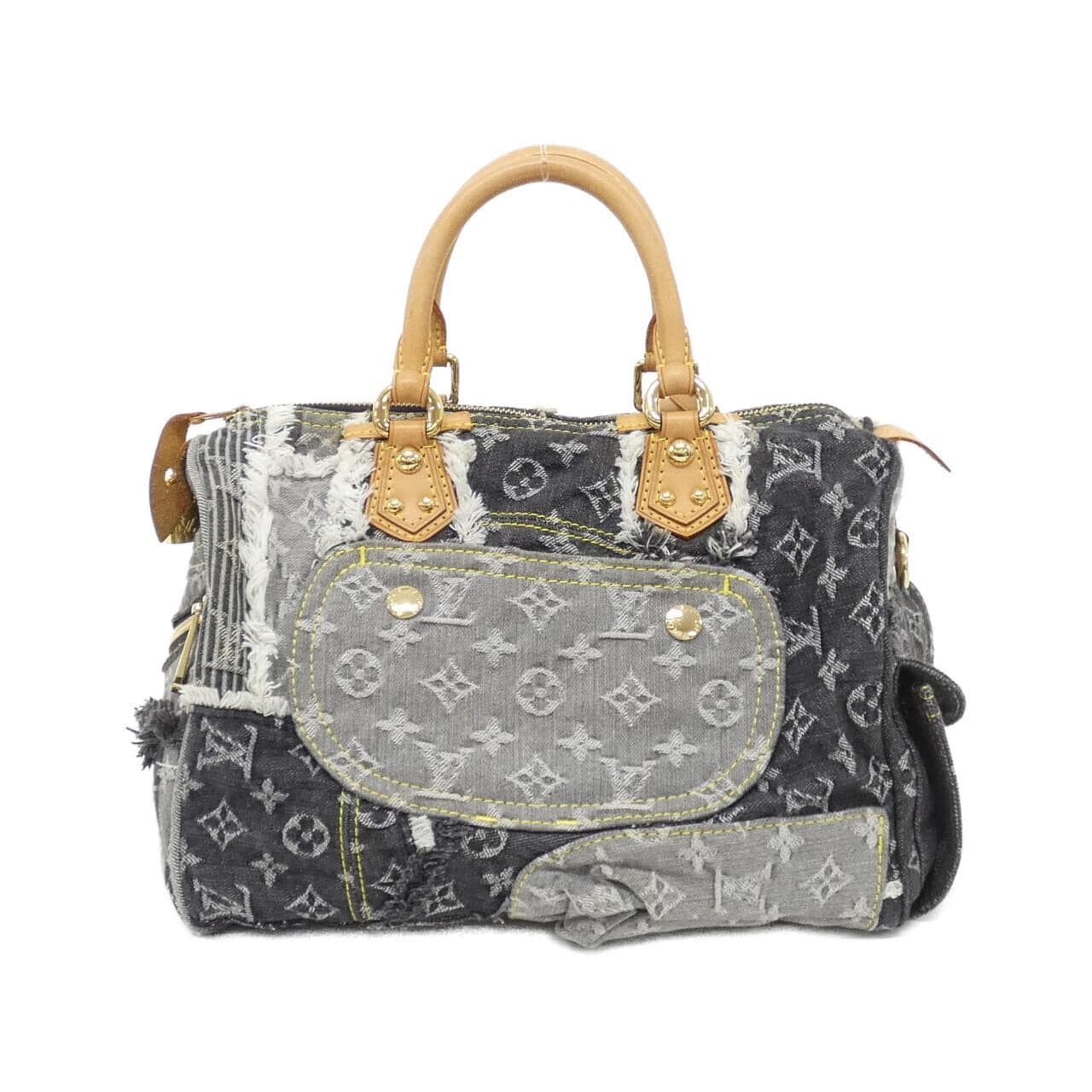 ルイヴィトン モノグラム デニム パッチワーク スピーディ 30cm M95381 ボストンバッグ