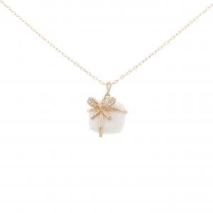 18KPG/K18PG リボン カルセドニー ネックレス 3.33CT