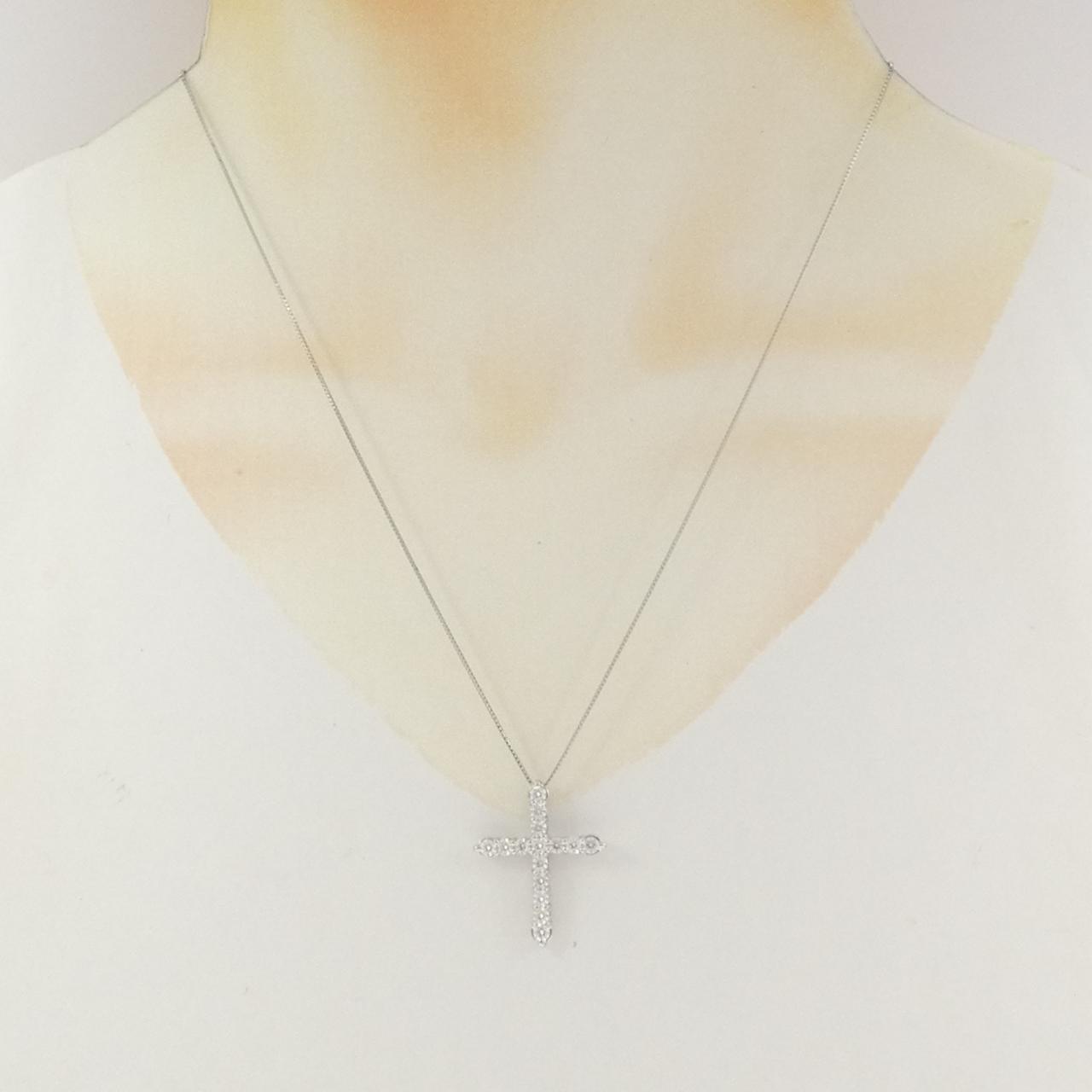 PT/PT850 クロス ダイヤモンド ネックレス 1.00CT