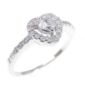 K14WG ハート ダイヤモンド リング 0.122CT