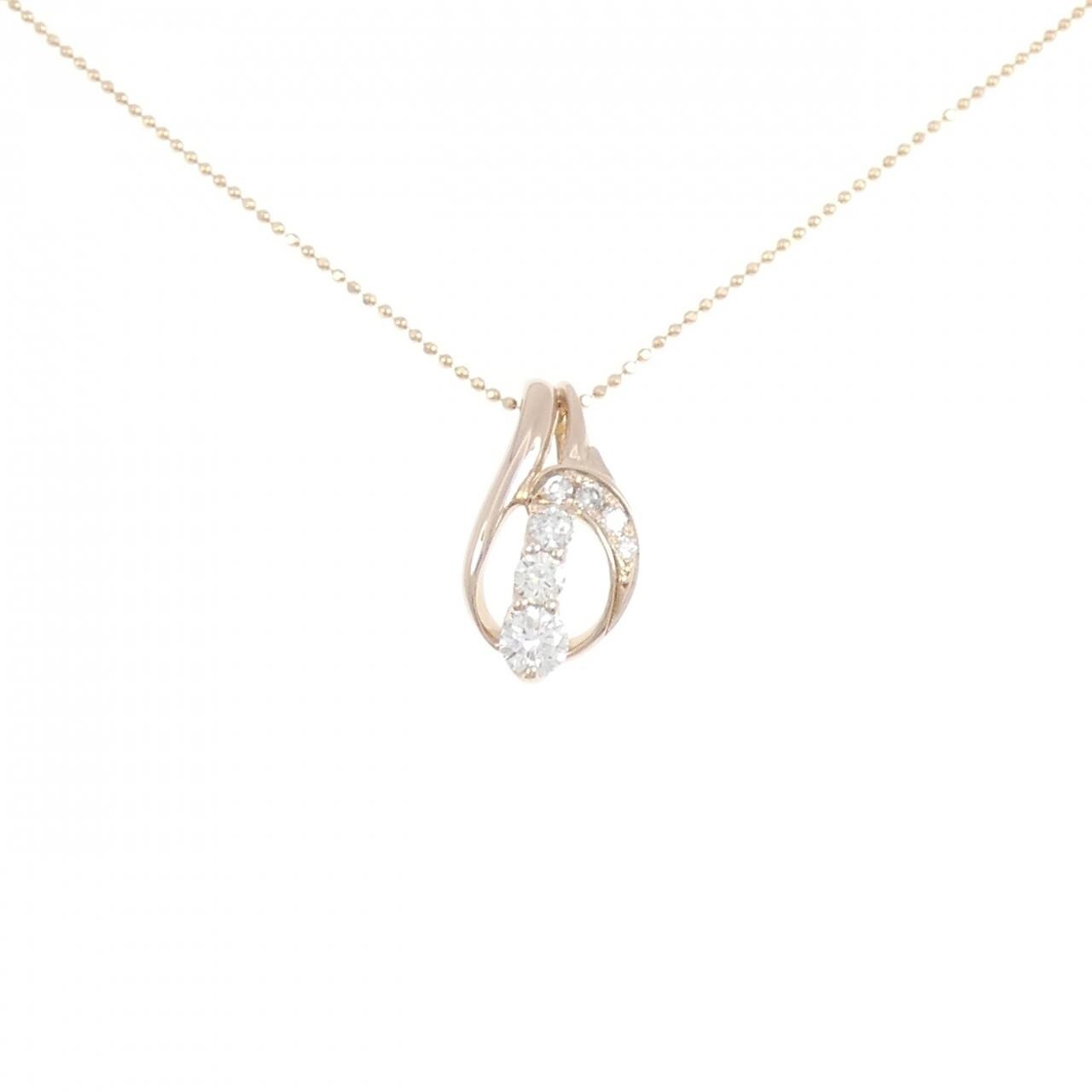 K18PG ダイヤモンド ネックレス 0.45CT