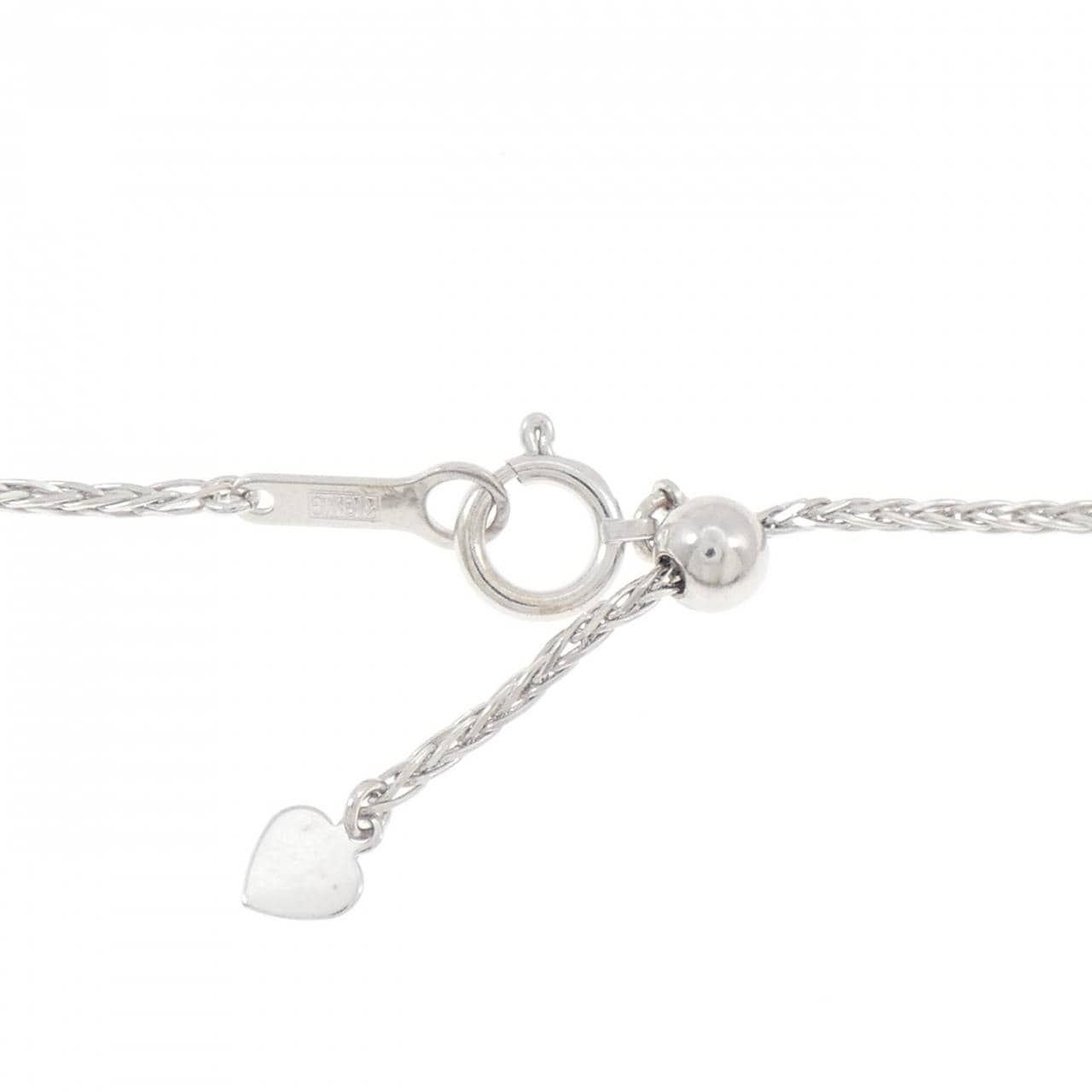 K18WG/K18YG グリーンガーネット ネックレス 0.82CT