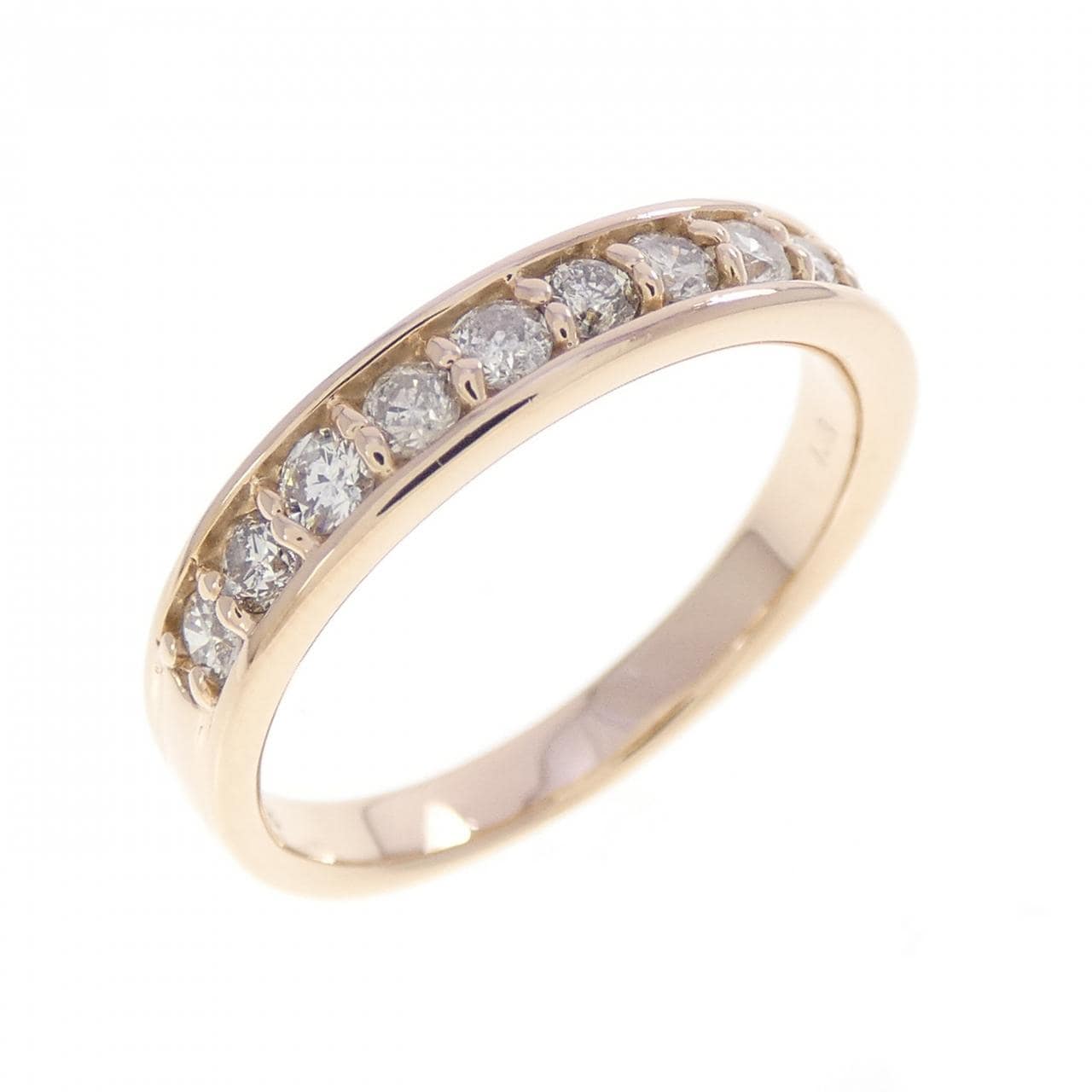 K18PG ハーフエタニティ ダイヤモンド リング 0.33CT