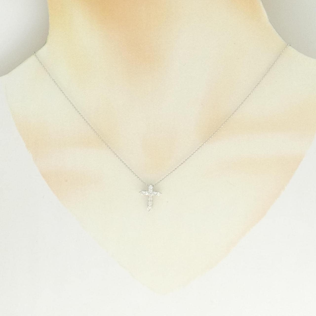 PT900/PT850 クロス ダイヤモンド ネックレス 0.31CT