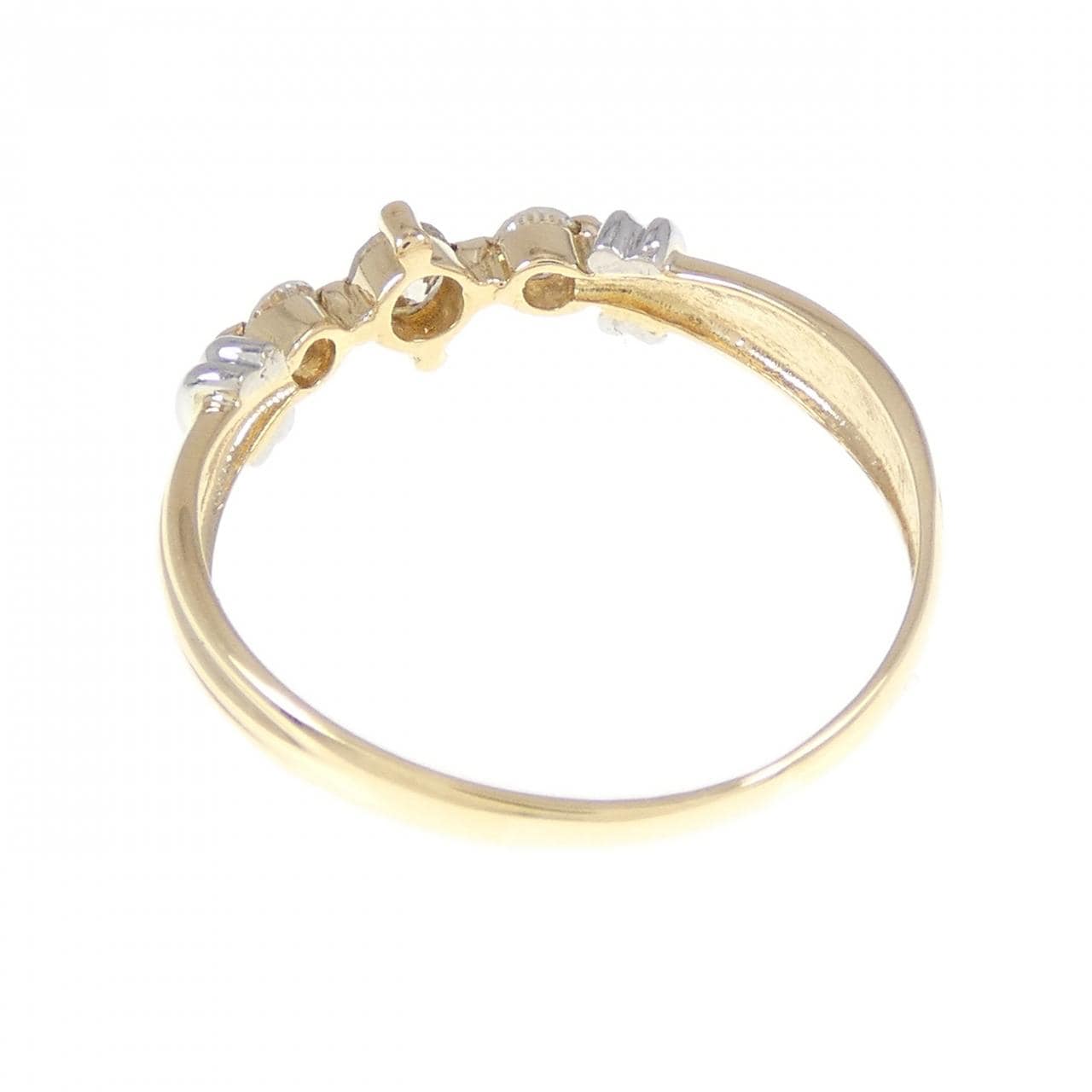 K18YG/PT900 ダイヤモンド リング 0.20CT