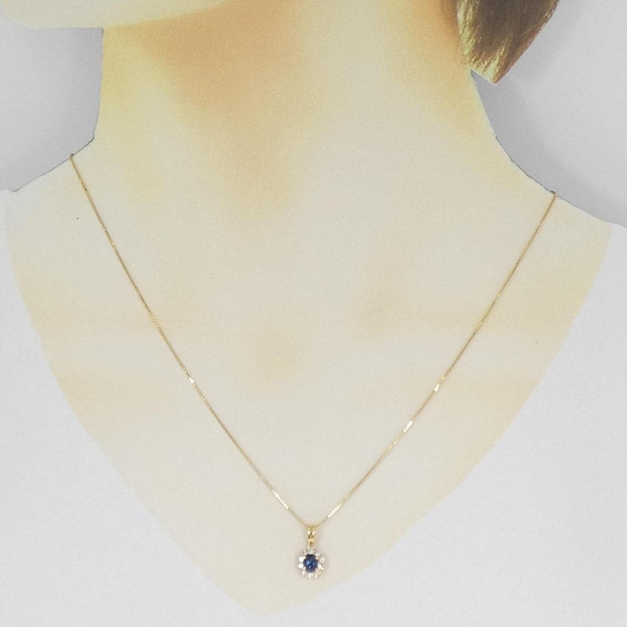 K18YG サファイヤ ネックレス 0.43CT