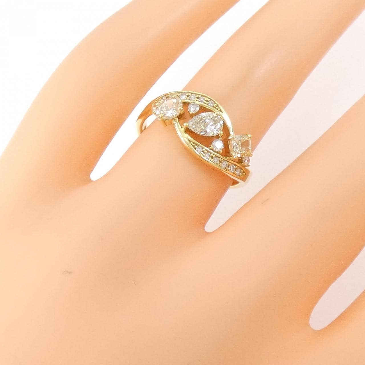 【新品】K18YG ダイヤモンド リング 0.82CT