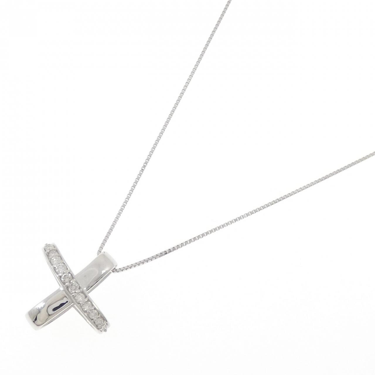 K18WG ダイヤモンド ネックレス 0.30CT