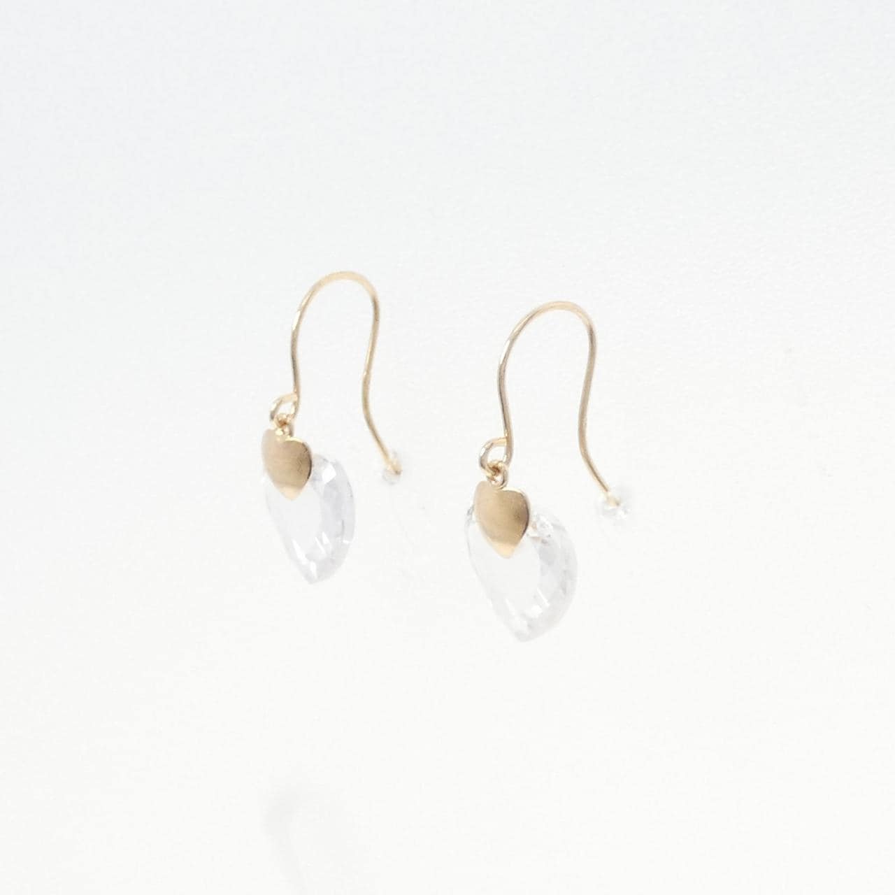 【新品】K10YG ハート キュービック ピアス