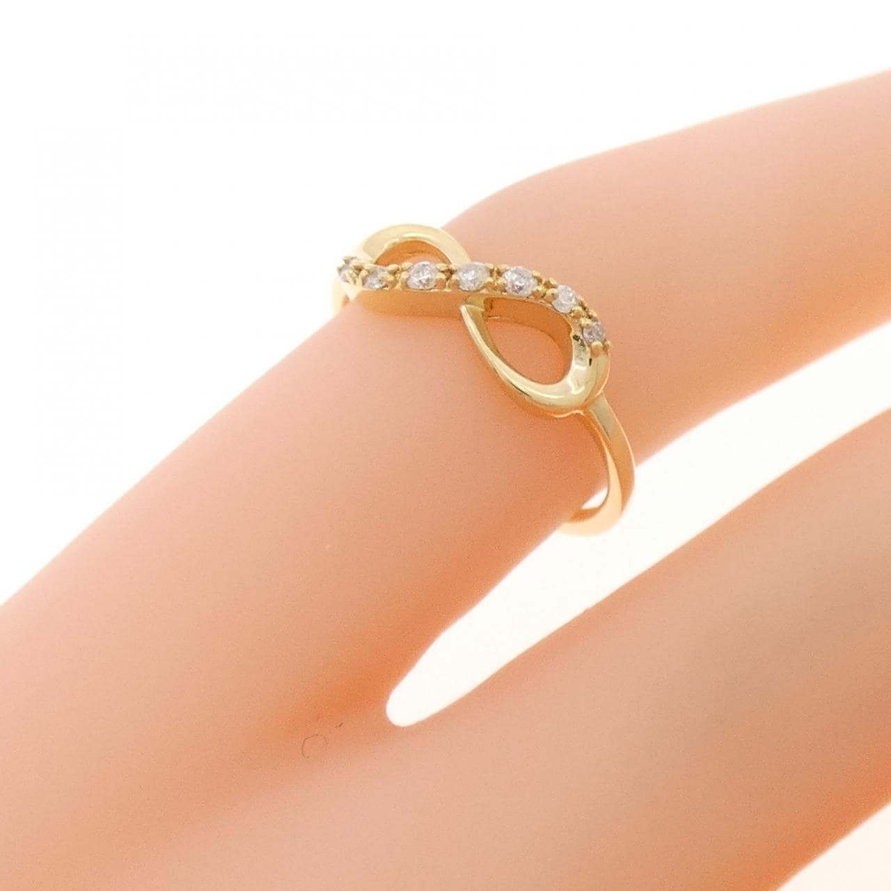 K18YG ダイヤモンド ピンキーリング 0.05CT