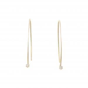 アガット ダイヤモンド ピアス 0.02CT