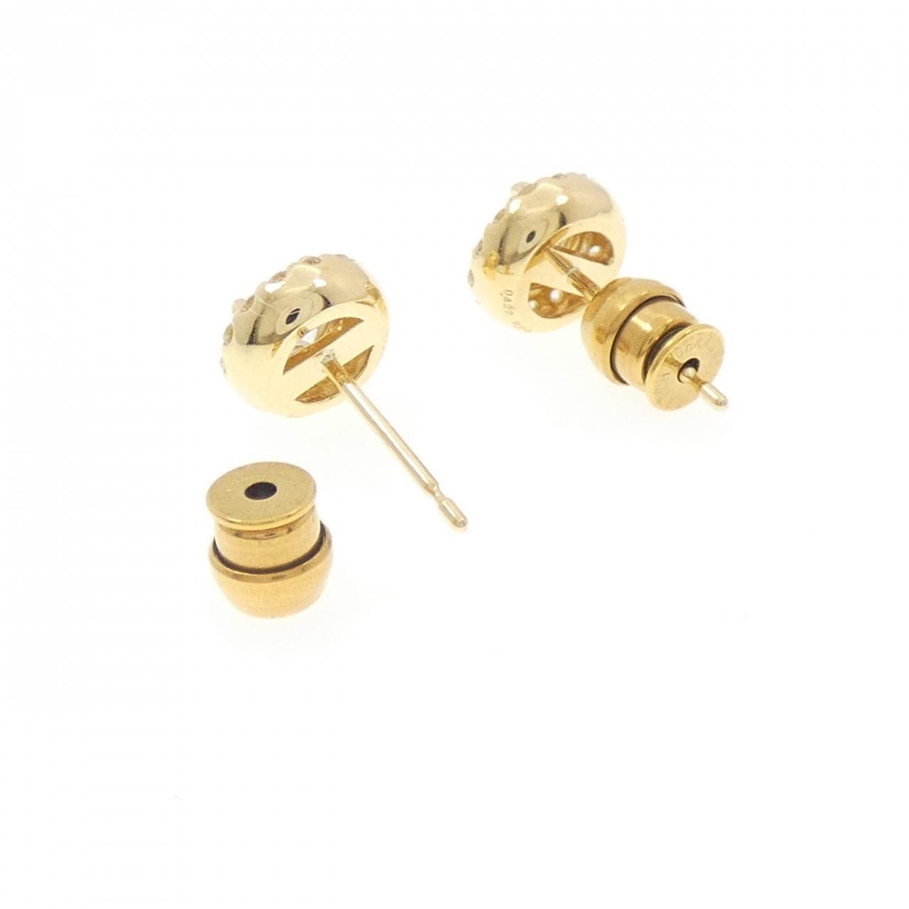 【リメイク】K18YG/ST ダイヤモンド ピアス 0.404CT 0.422CT G SI1-2 VG-GOOD