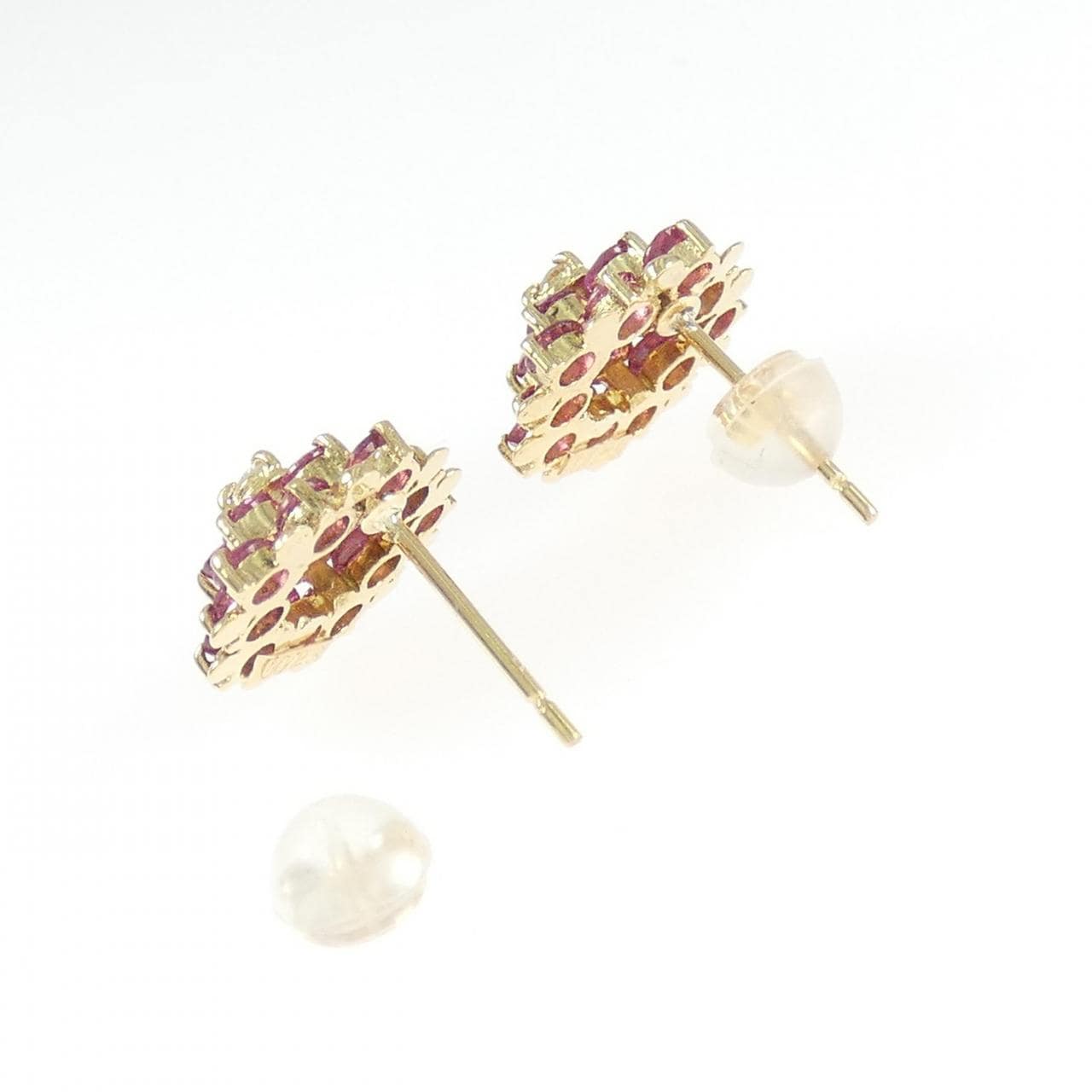 K18YG ルビー ピアス