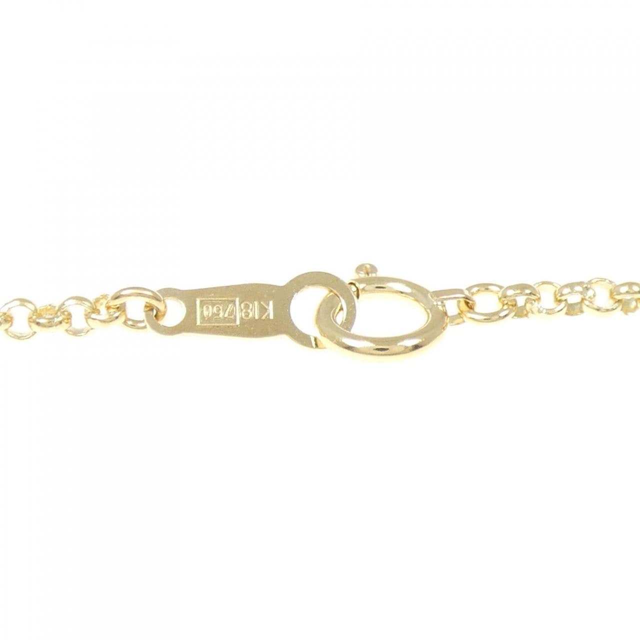 750YG/750WG/K18 ベア ダイヤモンド ネックレス 0.01CT