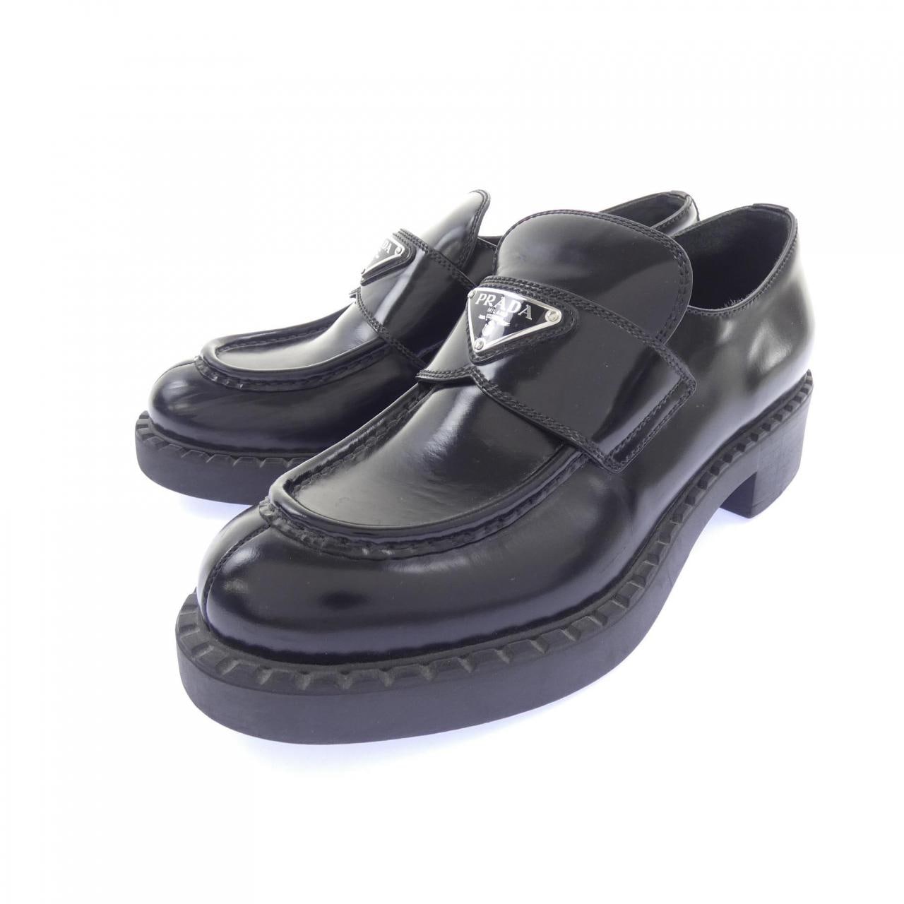 プラダ PRADA チョコレート ローファー トライアングルロゴ 1D246M シューズ