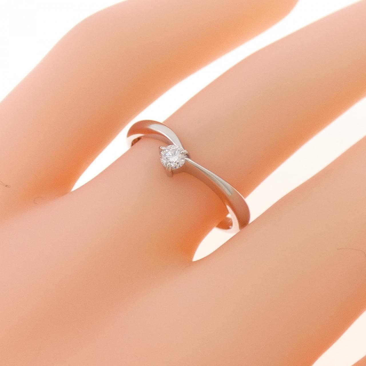 PT900钻石戒指 0.11克拉