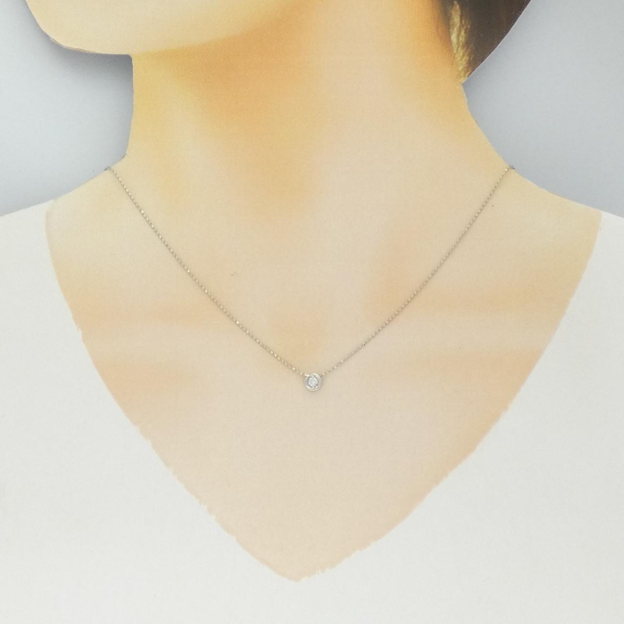 PT850/PT900 ソリティア ダイヤモンド ネックレス 0.08CT