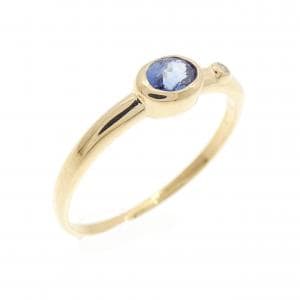 K18YG サファイヤ リング 0.23CT
