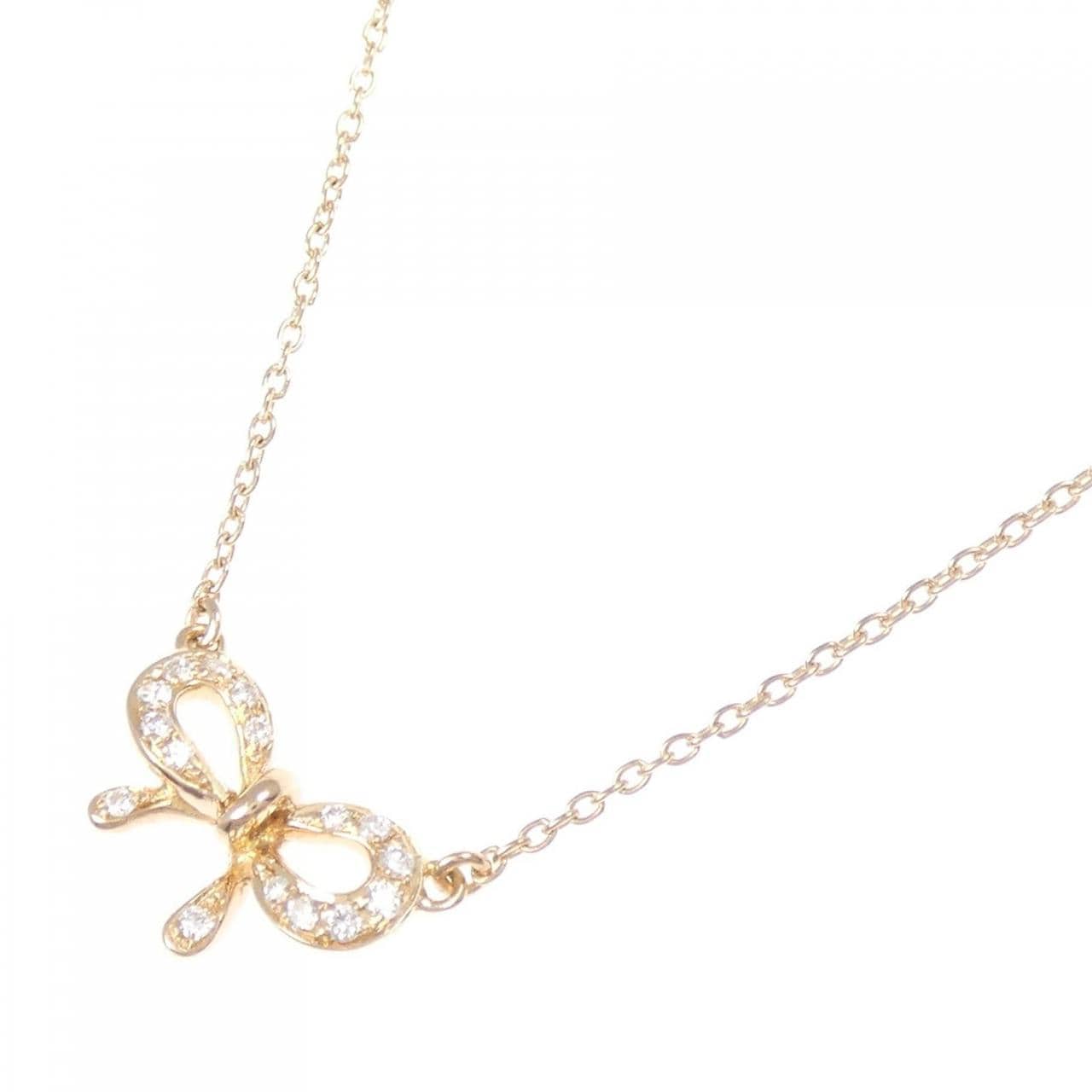 ポンテヴェキオ リボン ダイヤモンド ネックレス 0.06CT