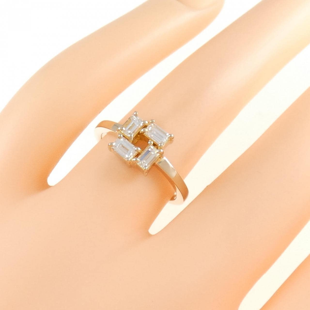 K18YG ダイヤモンド リング 0.61CT