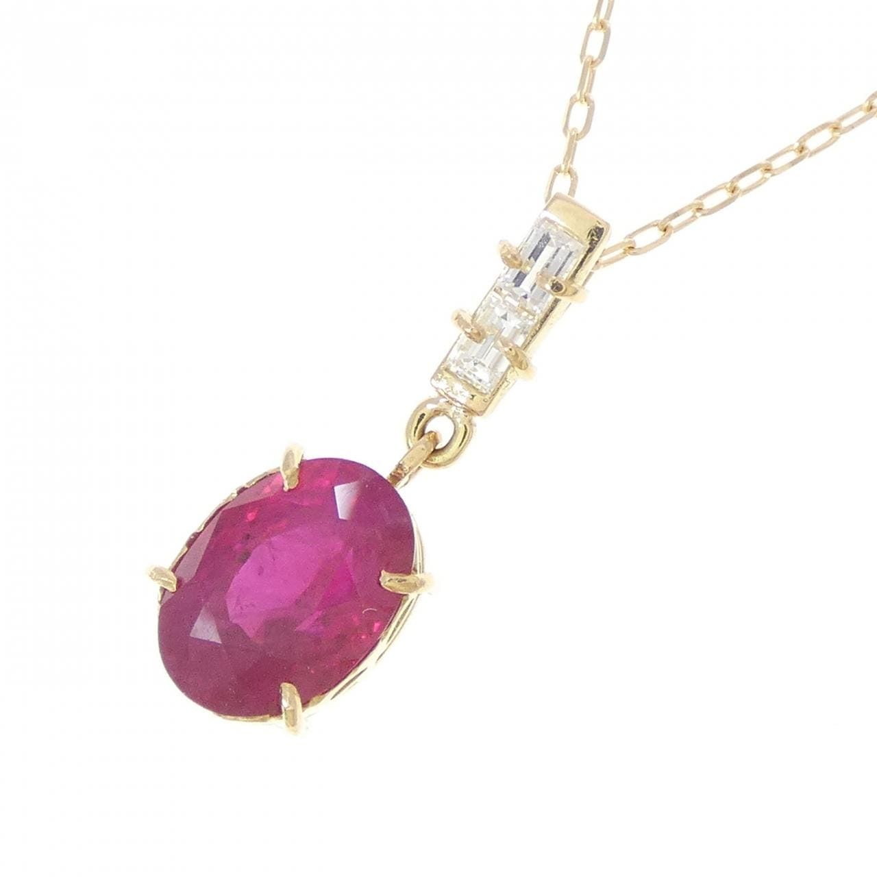 K18YG ルビー ネックレス 2.50CT