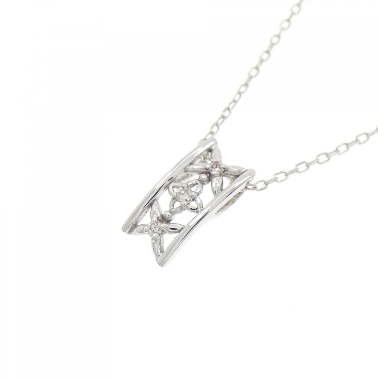 K10WG ダイヤモンド ネックレス 0.03CT