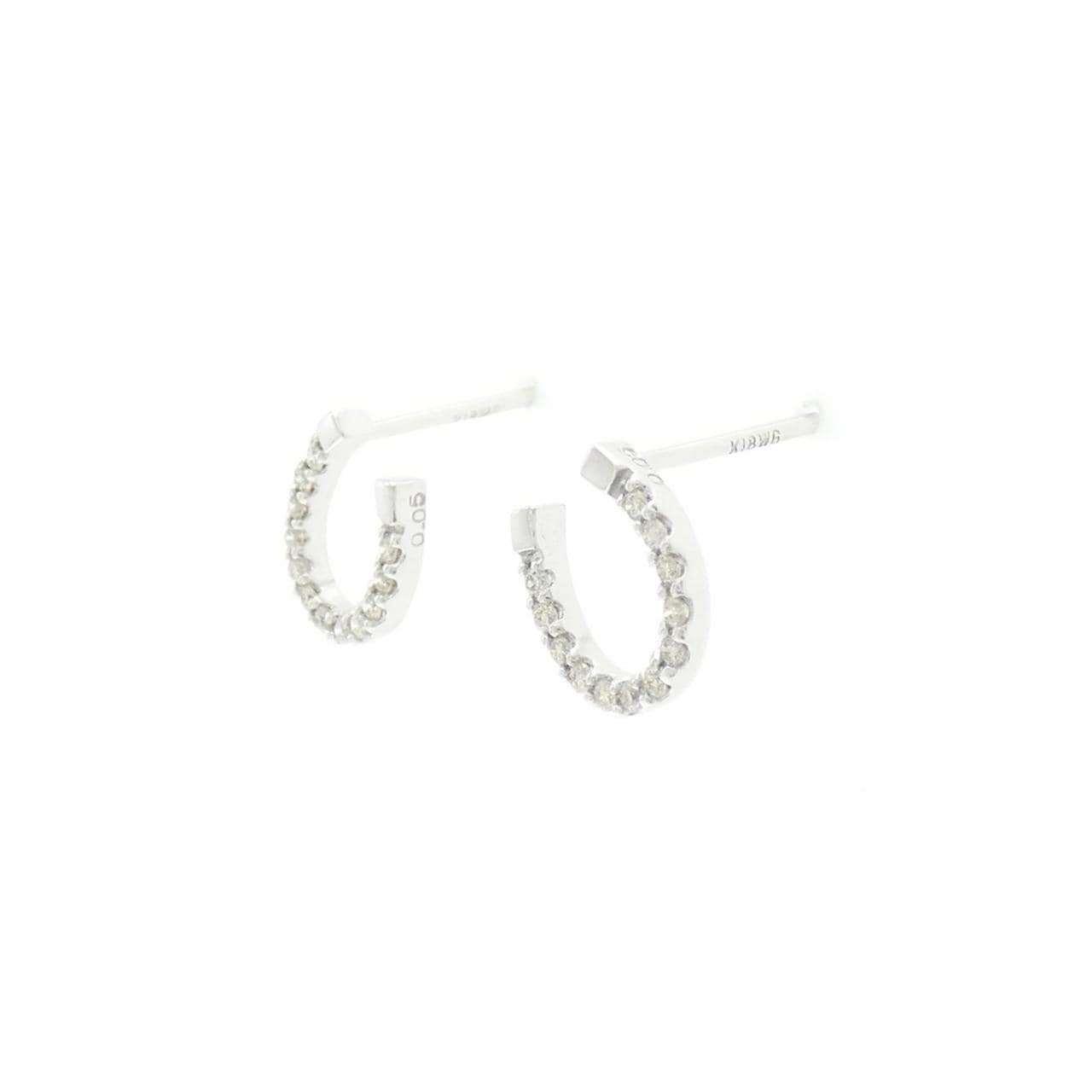 K18WG ダイヤモンド ピアス 0.10CT