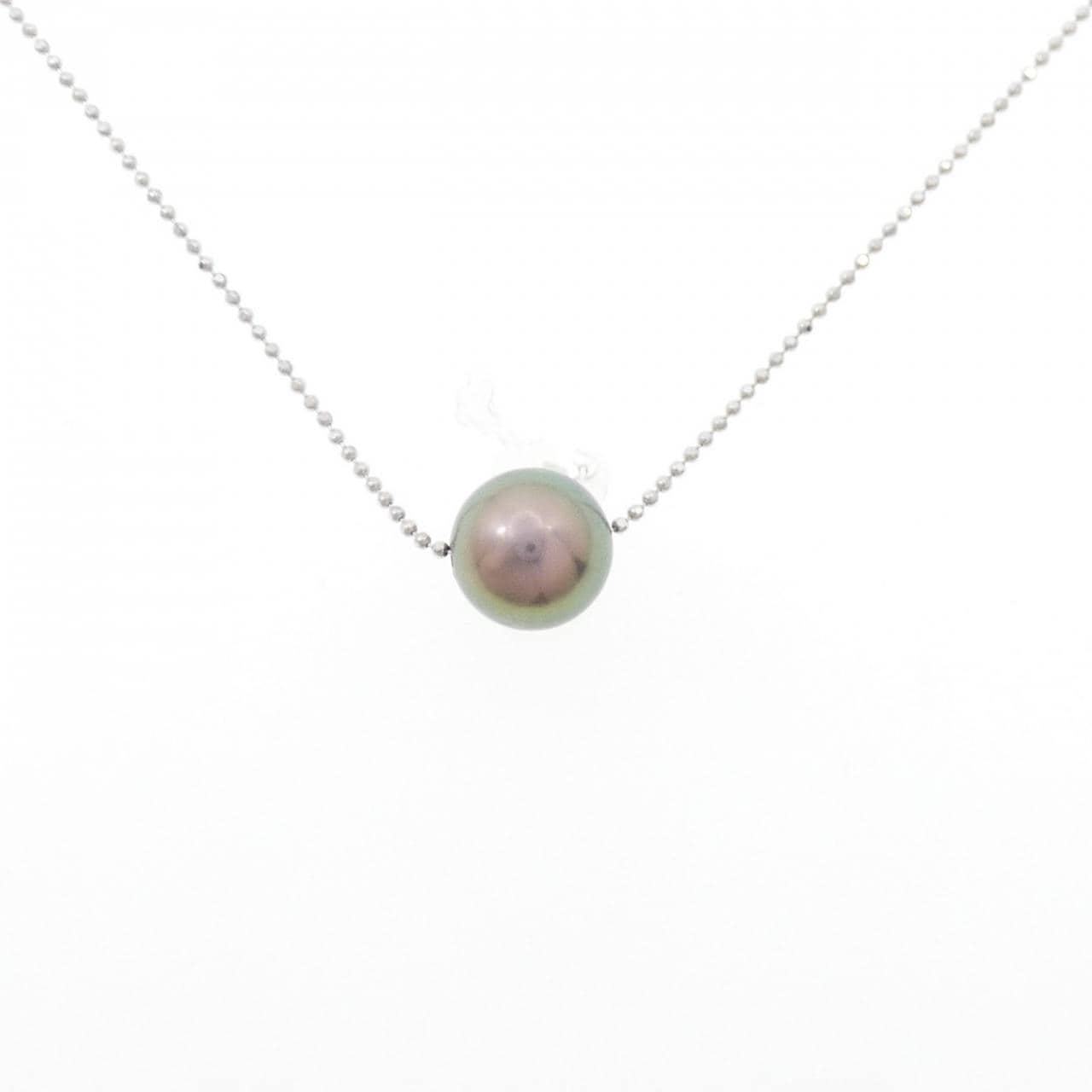 K18WG Black Pearl Necklace 9.2mm
