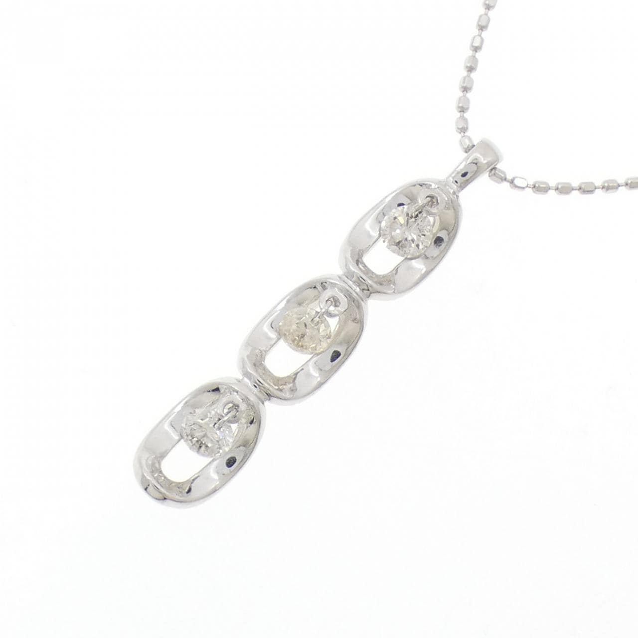 K18WG ダイヤモンド ネックレス 0.30CT