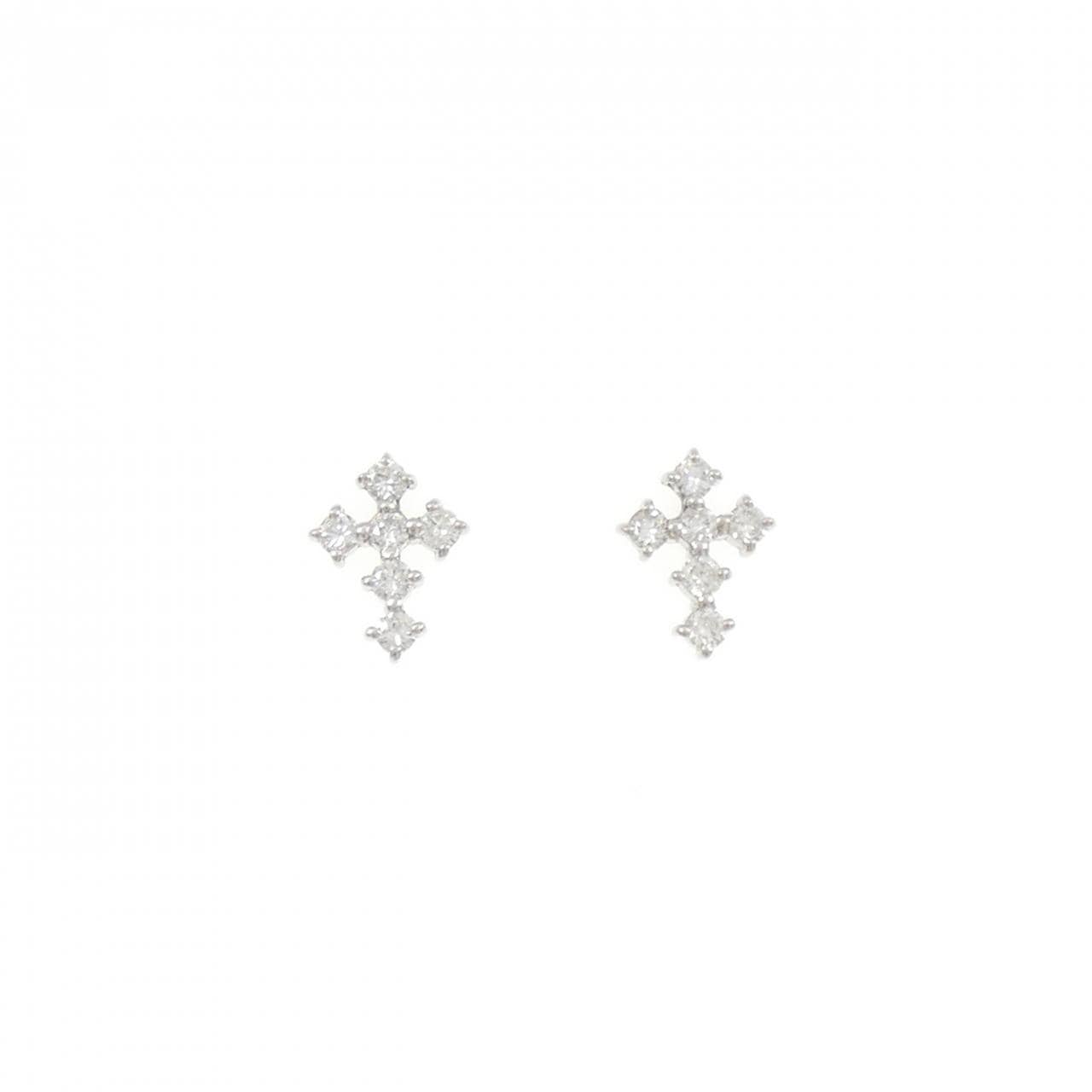 PT/PT900 クロス ダイヤモンド ピアス