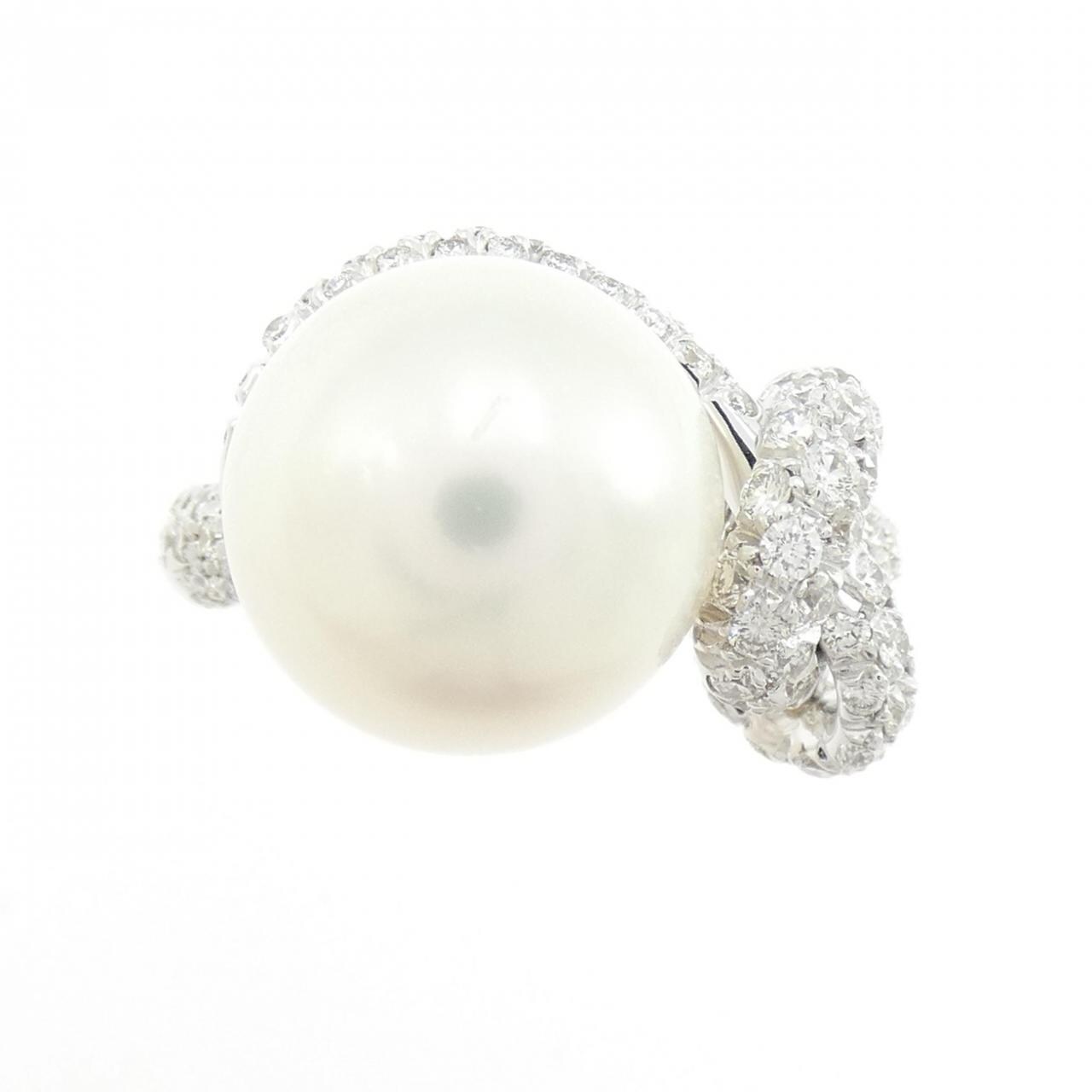 750WG 白蝶パール リング 12.3mm