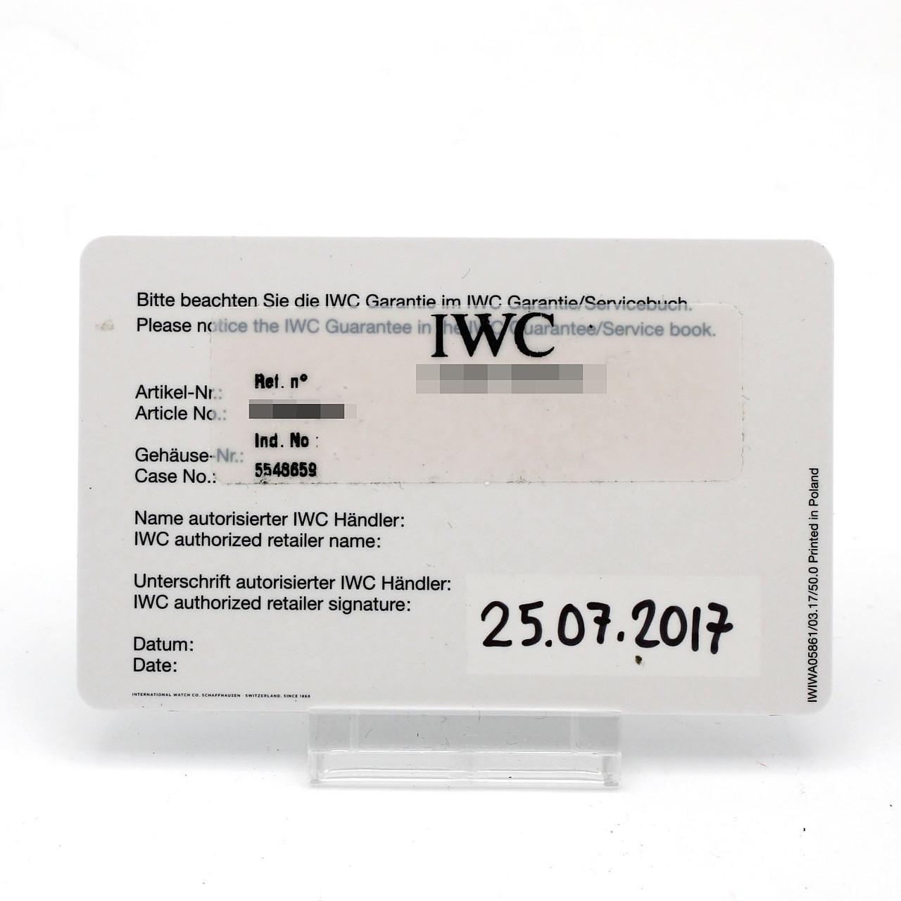 IWC ポートフィノ IW356501 SS 自動巻