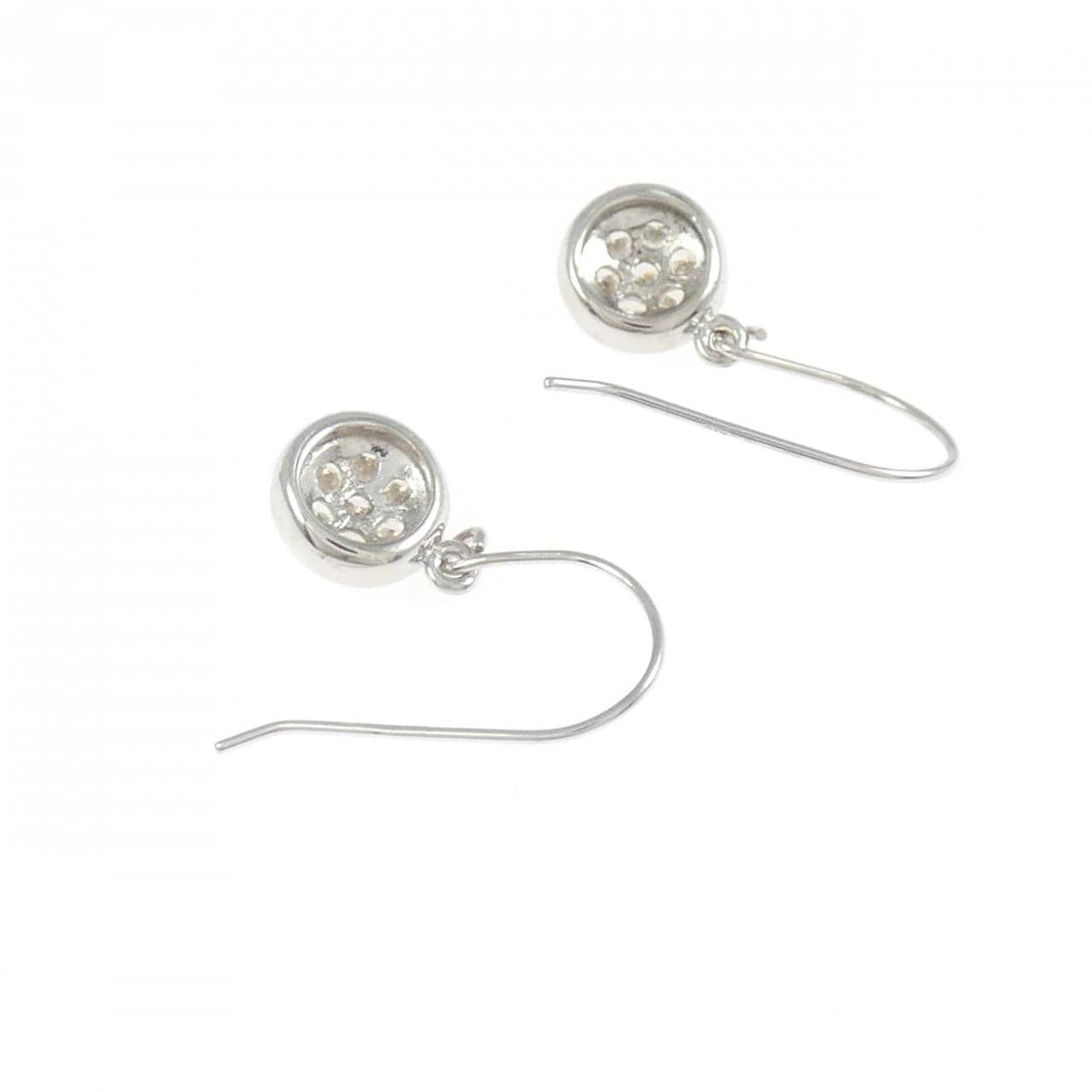 K10WG ダイヤモンド ピアス 0.20CT