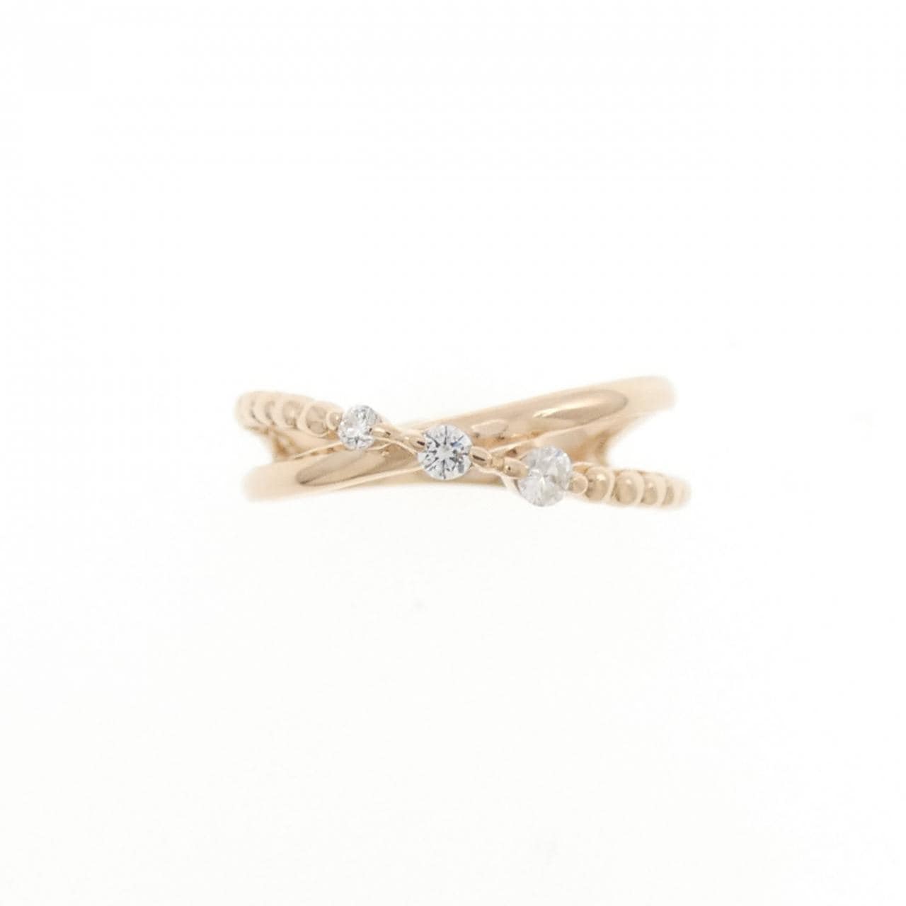 K18PG ダイヤモンド ピンキーリング 0.06CT