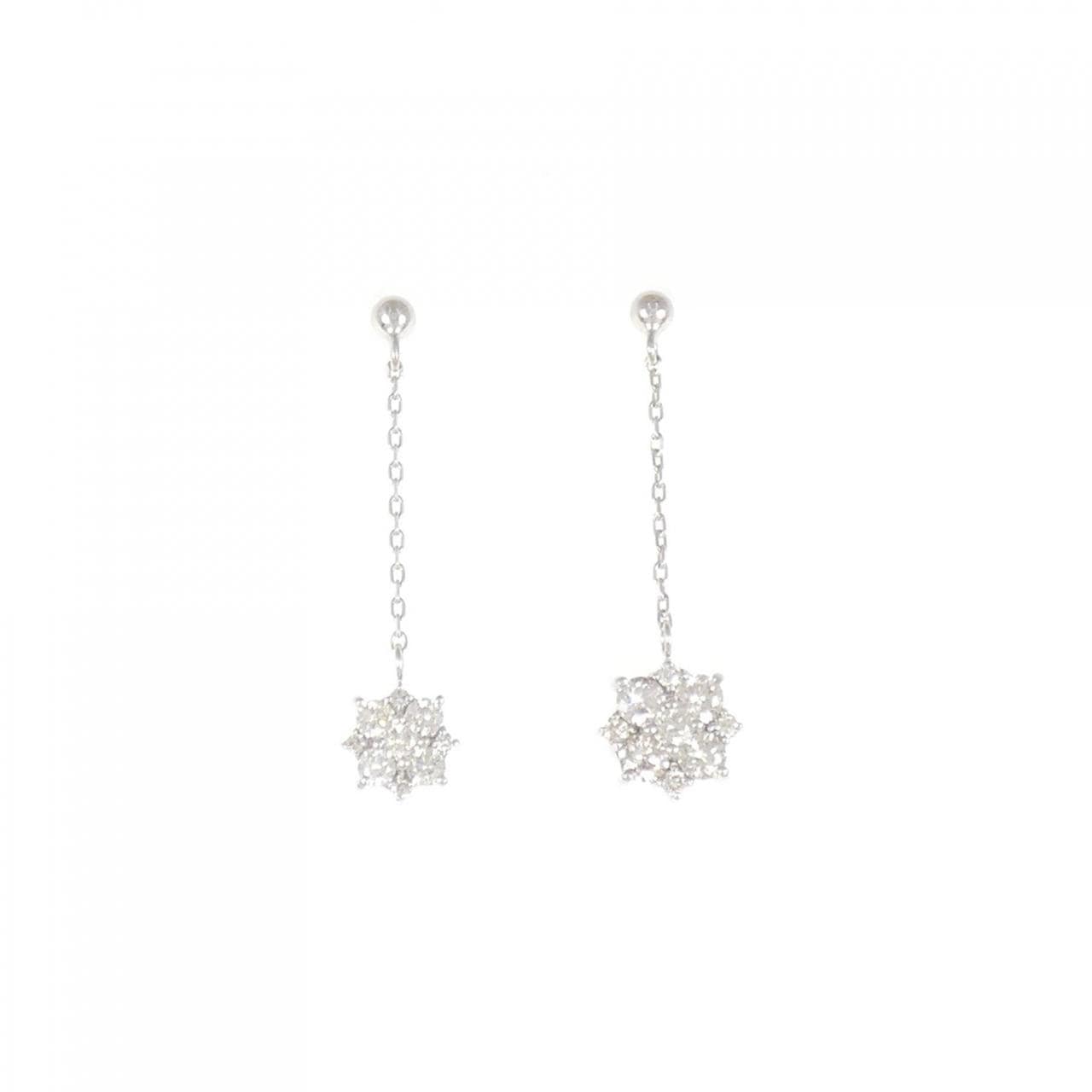 K18WG Diamond earrings