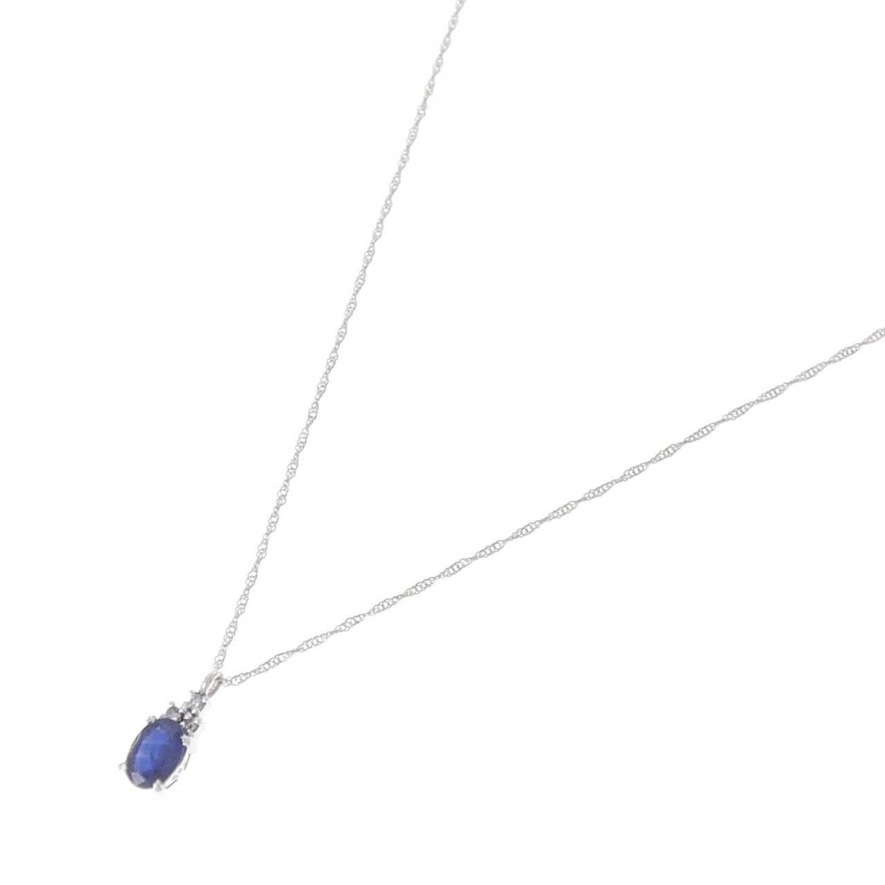 K18WG サファイヤ ネックレス 0.5CT