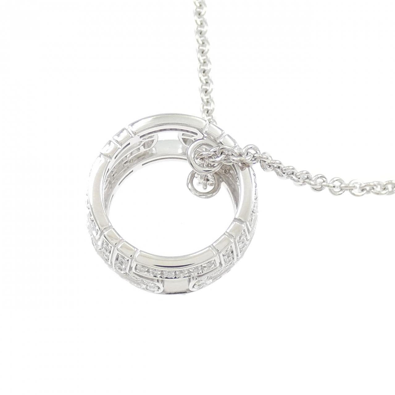 ブルガリ パレンテシオープンワーク フルダイヤ ネックレス