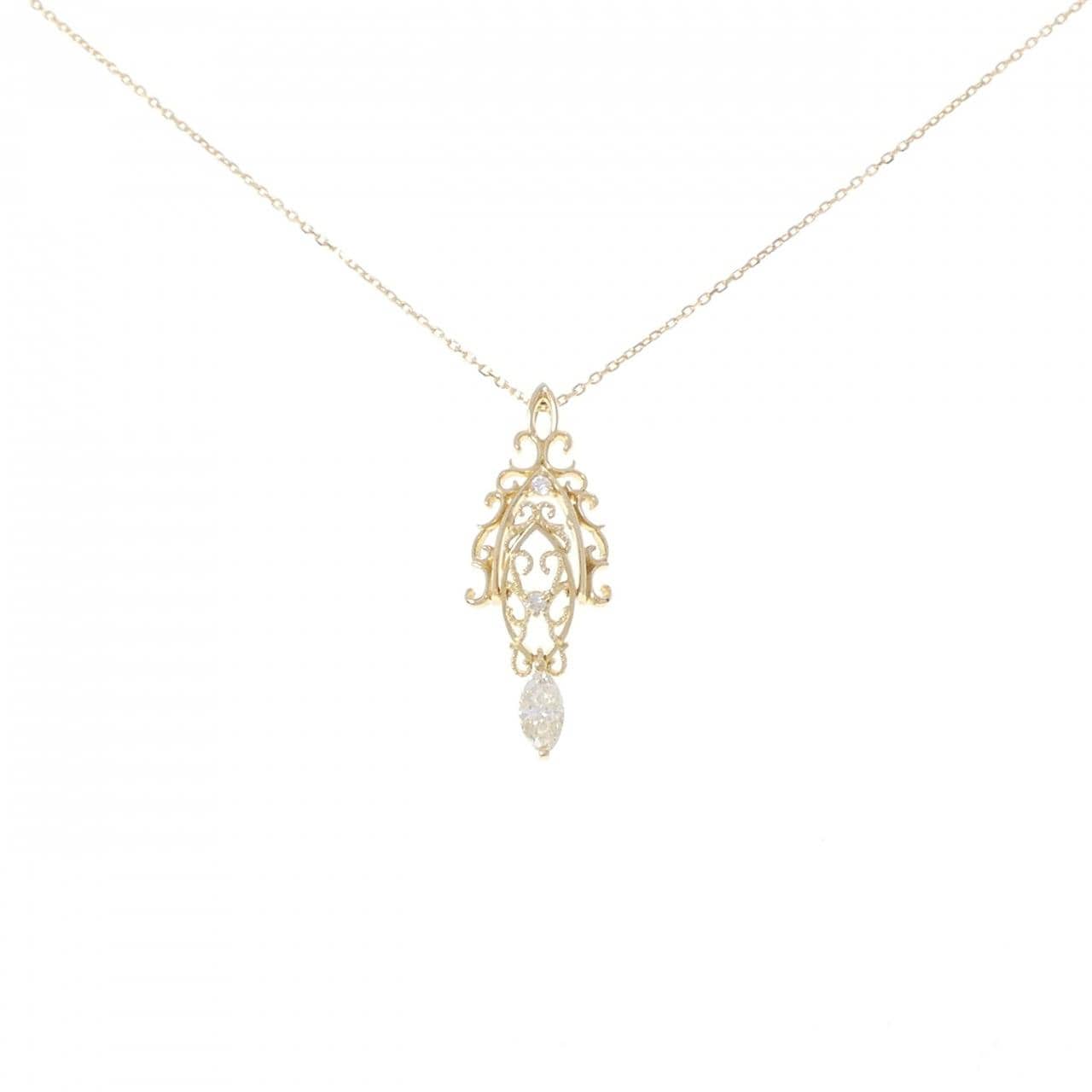 K18YG ダイヤモンド ネックレス 0.35CT