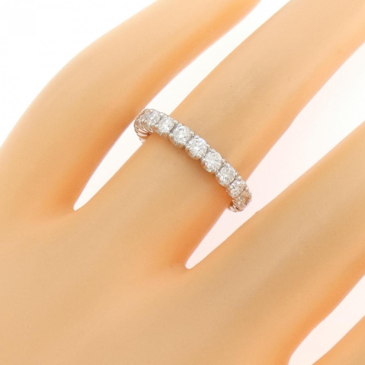 PT900 ハーフエタニティ ダイヤモンド リング 1.00CT