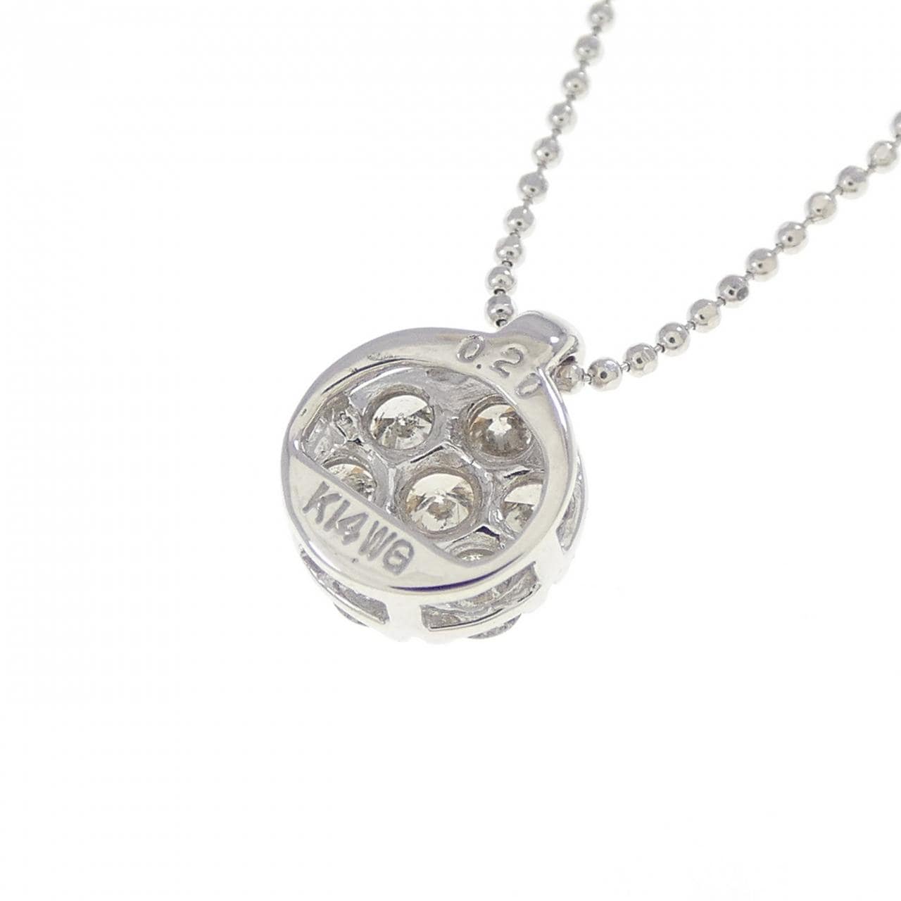 K14WG ダイヤモンド ネックレス 0.20CT